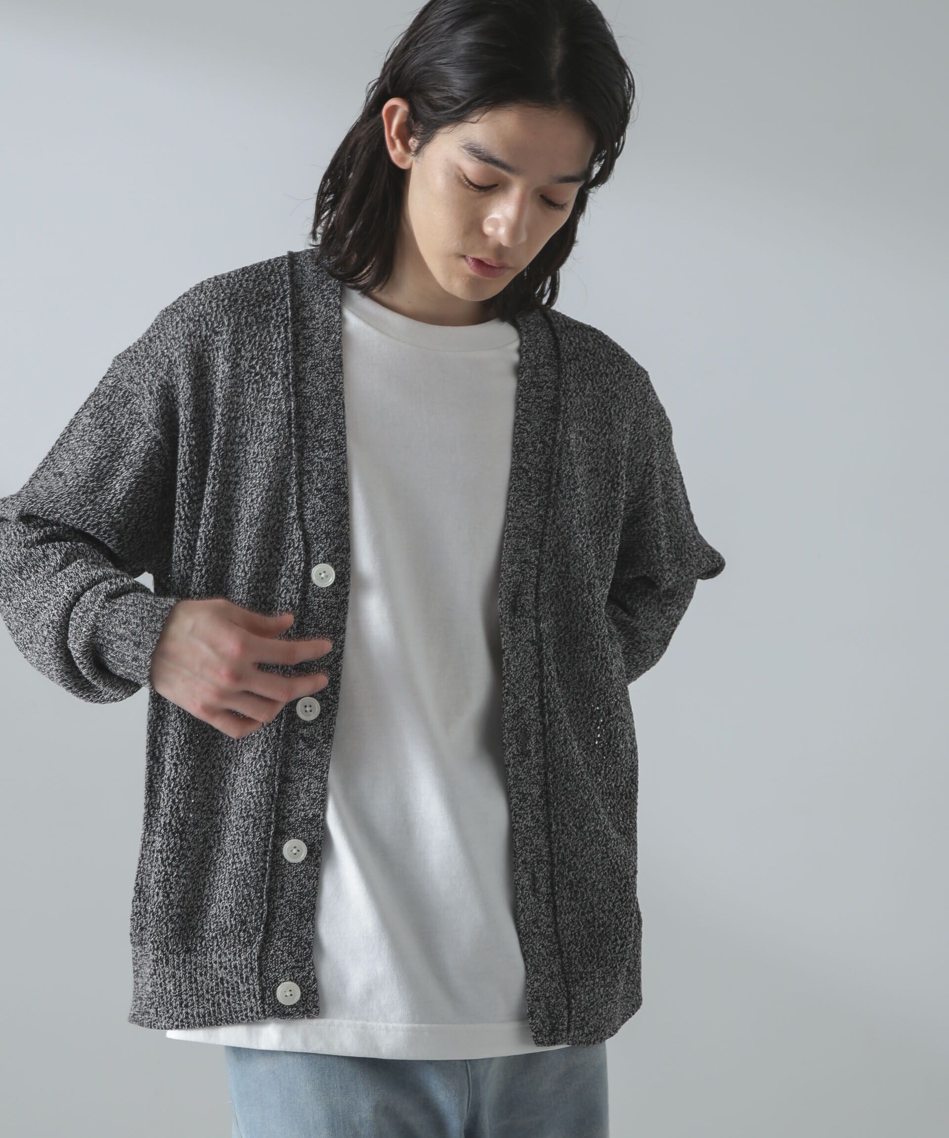 nano･universe「ギマアイレットボクシーニットカーディガン」|ニット・セーター|