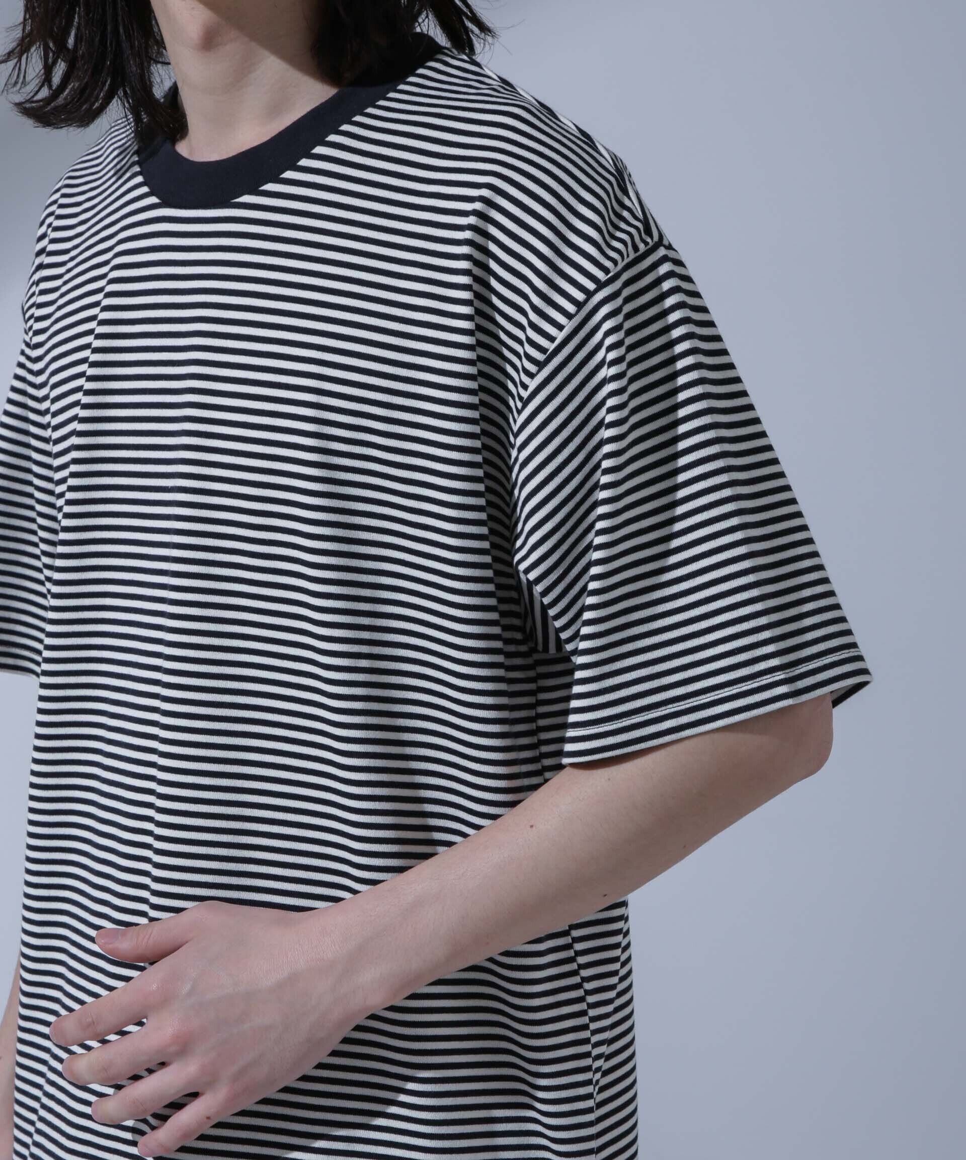 nano･universe「Anti Soaked(R)  汗染み防止 ボーダークルーネックTシャツ」|Tシャツ・カットソー|