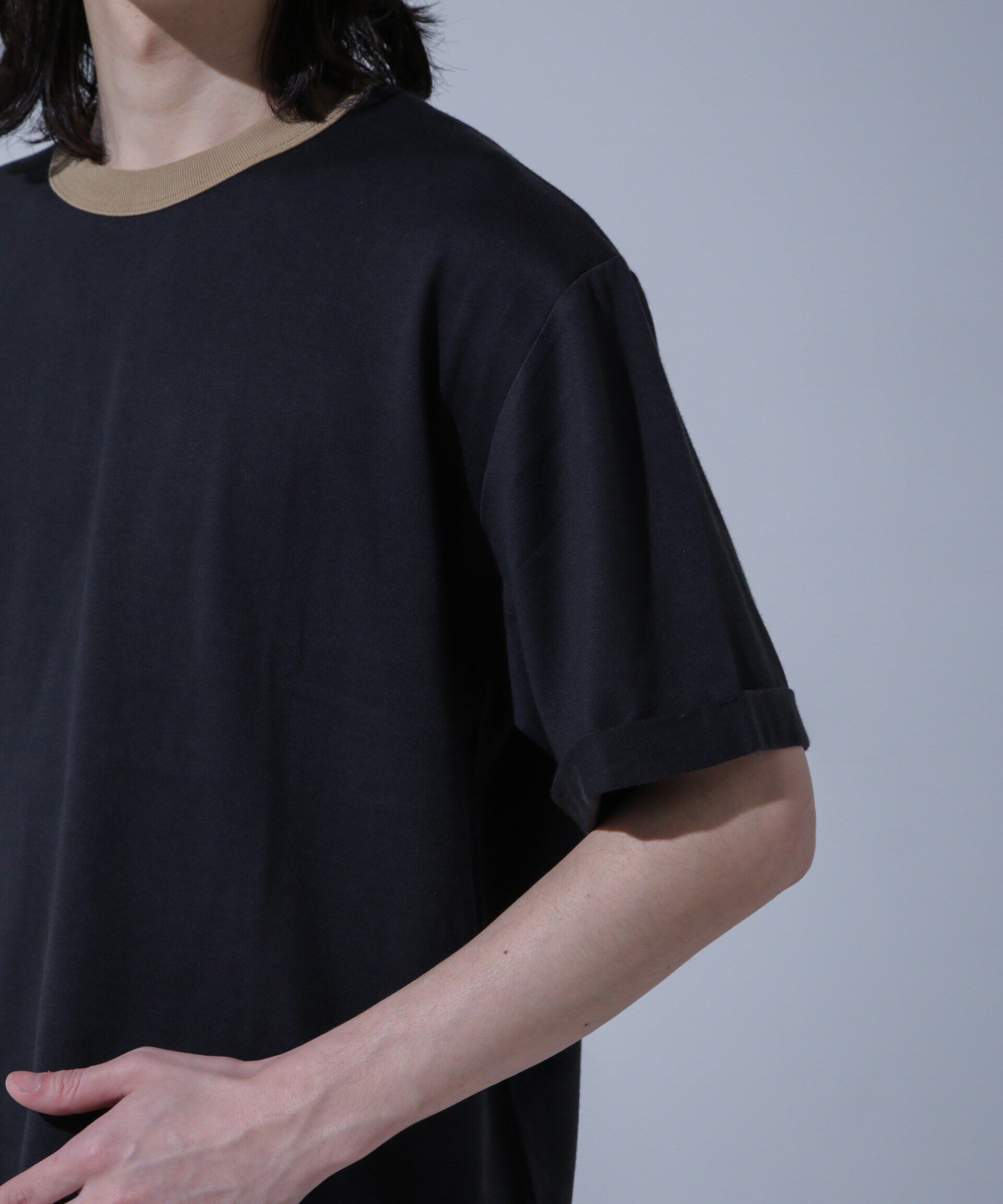 nano･universe「Anti Soaked 汗染み防止 リンガーネックTシャツ」|Tシャツ・カットソー|