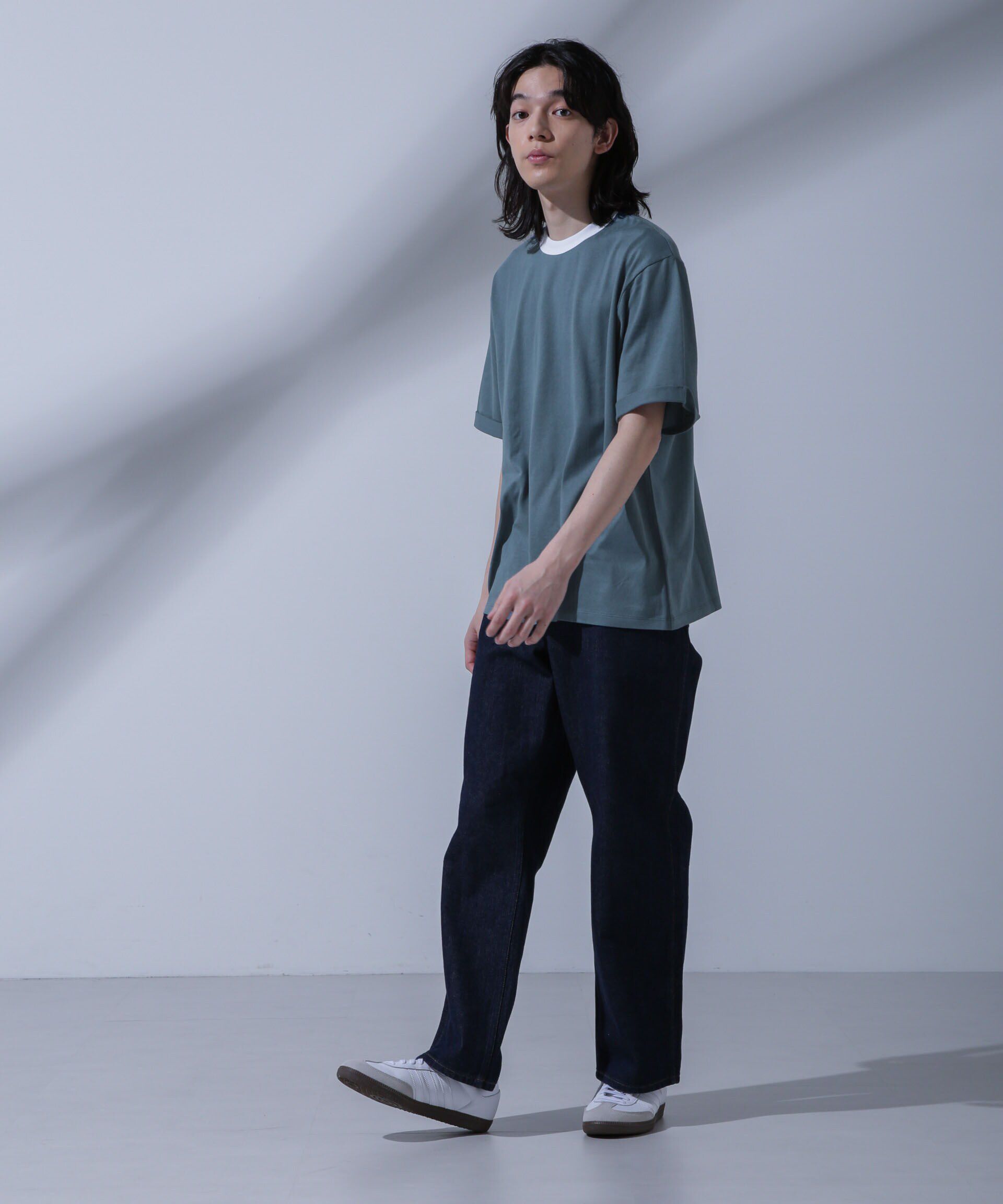 nano･universe「Anti Soaked 汗染み防止 リンガーネックTシャツ」|Tシャツ・カットソー|