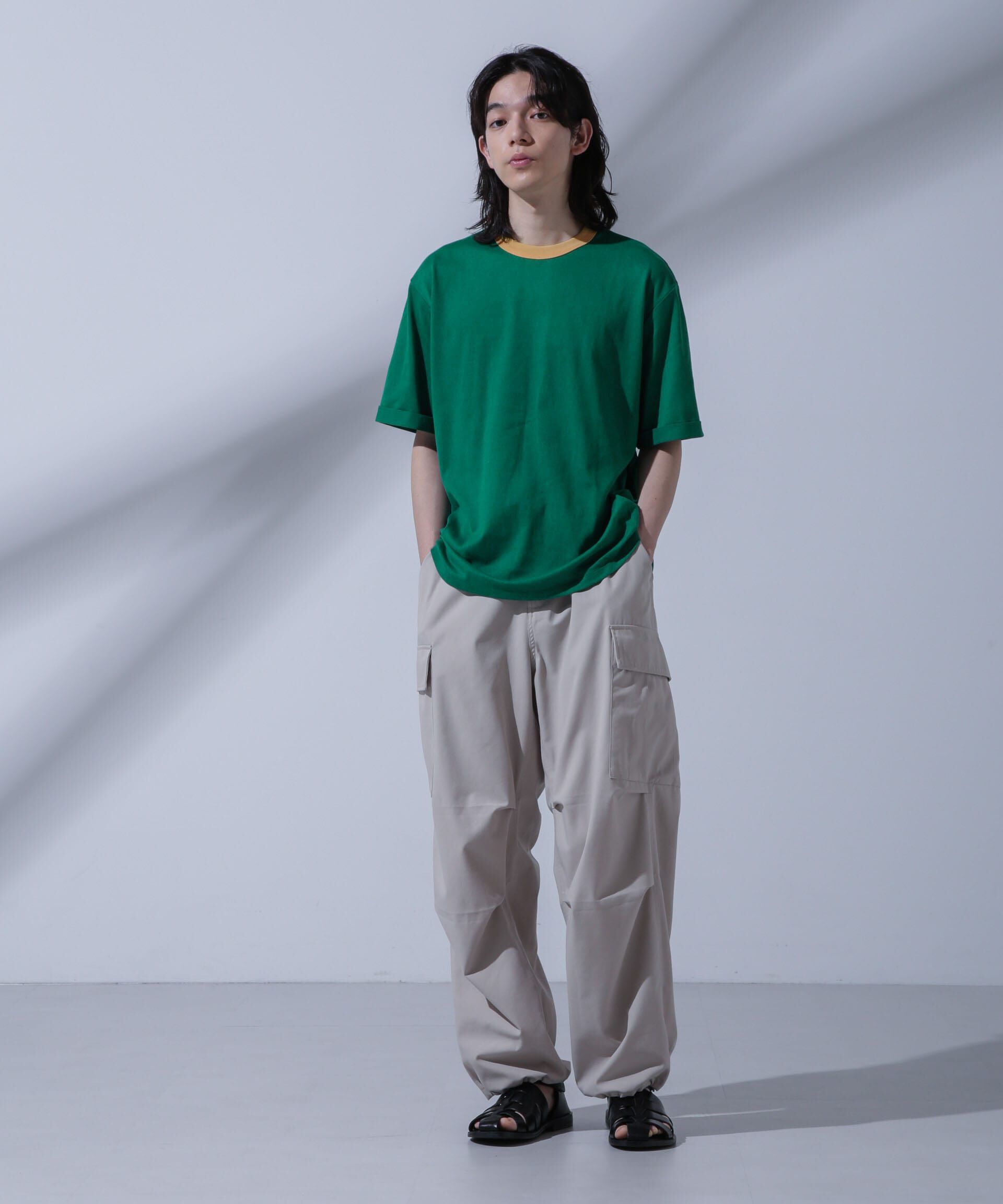 nano･universe「Anti Soaked 汗染み防止 リンガーネックTシャツ」|Tシャツ・カットソー|