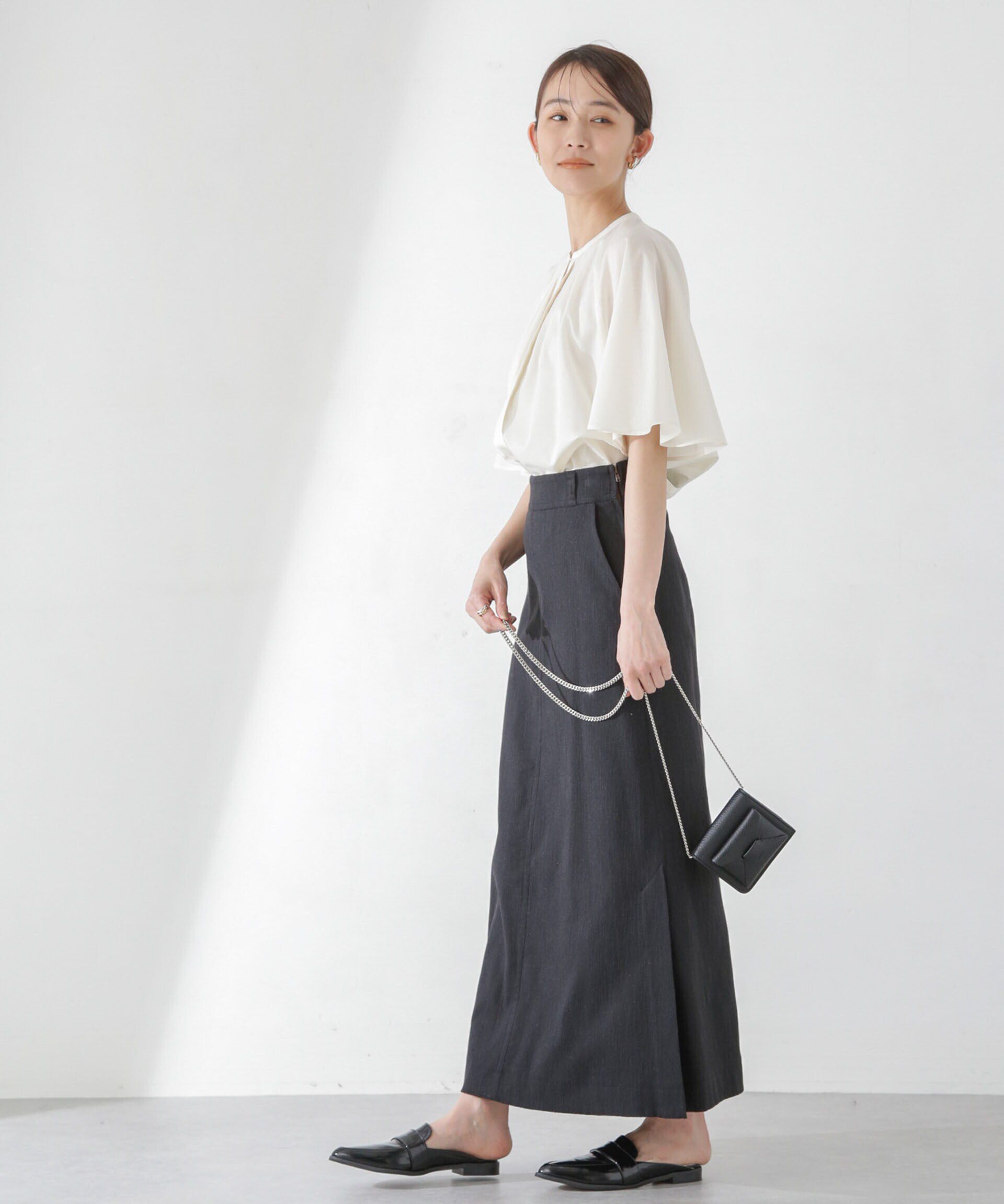 nano･universe「レオファインフレアスリーブブラウス(セットアップ可)」|シャツ・ブラウス|