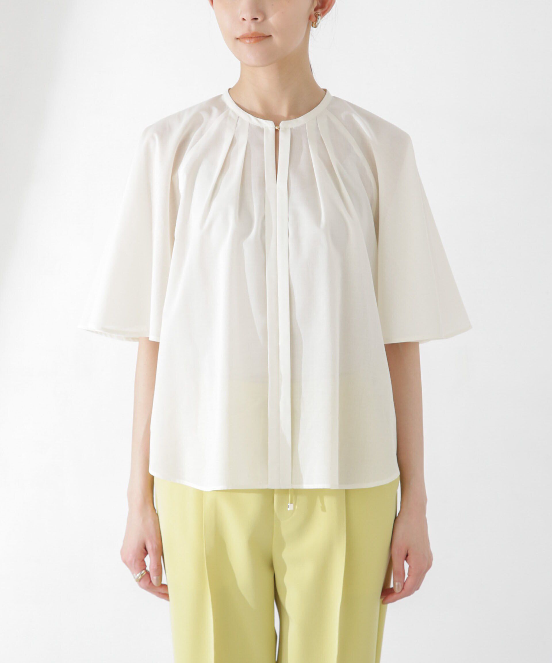 nano･universe「レオファインフレアスリーブブラウス(セットアップ可)」|シャツ・ブラウス|