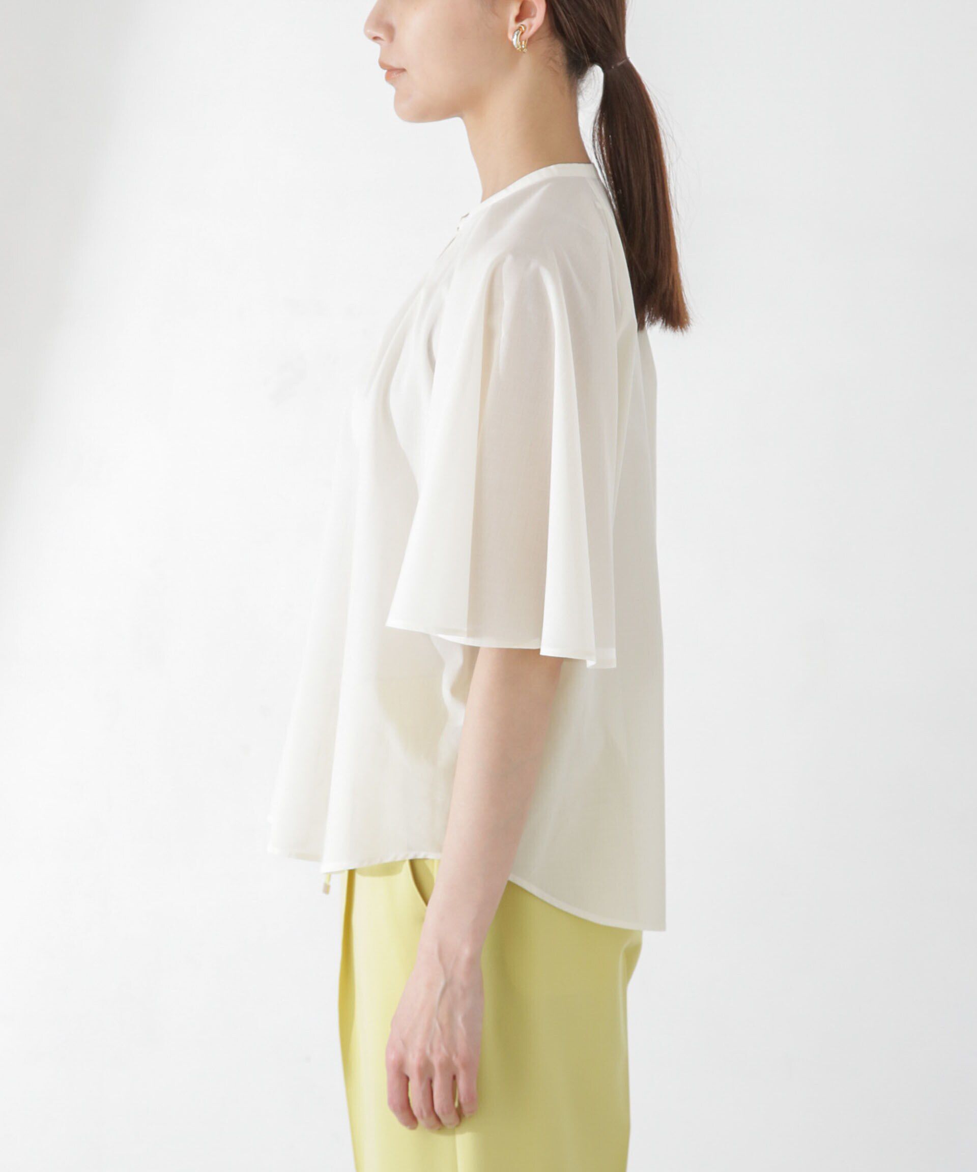 nano･universe「レオファインフレアスリーブブラウス(セットアップ可)」|シャツ・ブラウス|