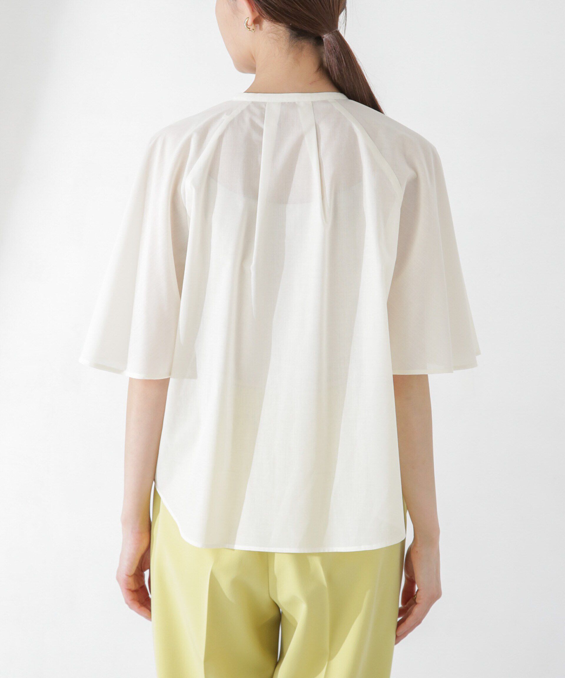 nano･universe「レオファインフレアスリーブブラウス(セットアップ可)」|シャツ・ブラウス|