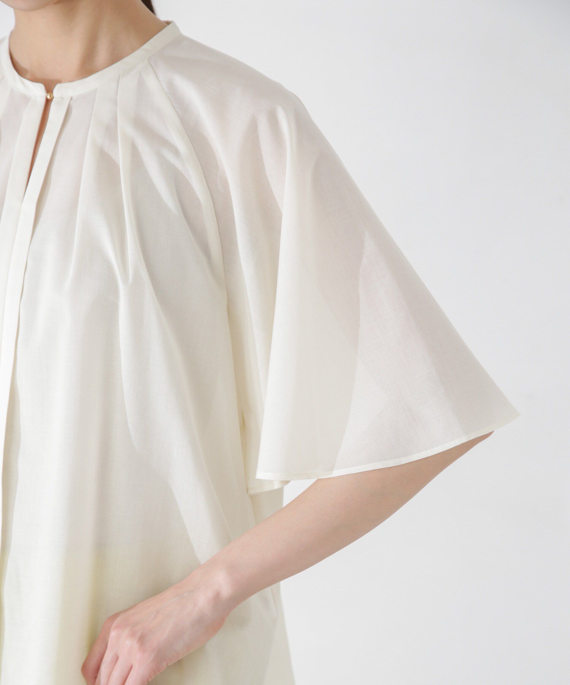 nano･universe「レオファインフレアスリーブブラウス(セットアップ可)」|シャツ・ブラウス|