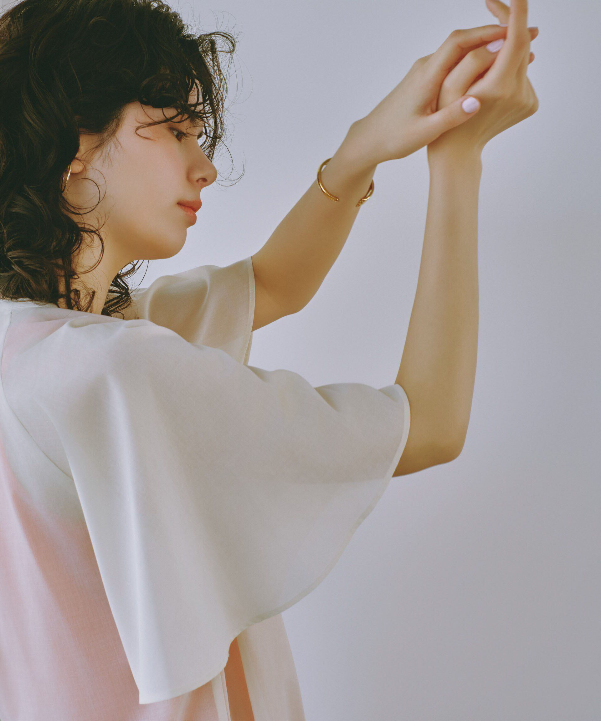 nano･universe「レオファインフレアスリーブブラウス(セットアップ可)」|シャツ・ブラウス|