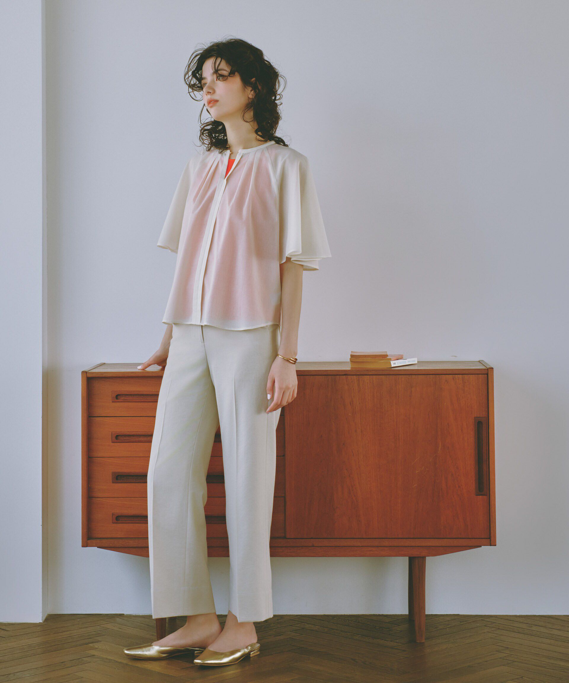 nano･universe「レオファインフレアスリーブブラウス(セットアップ可)」|シャツ・ブラウス|