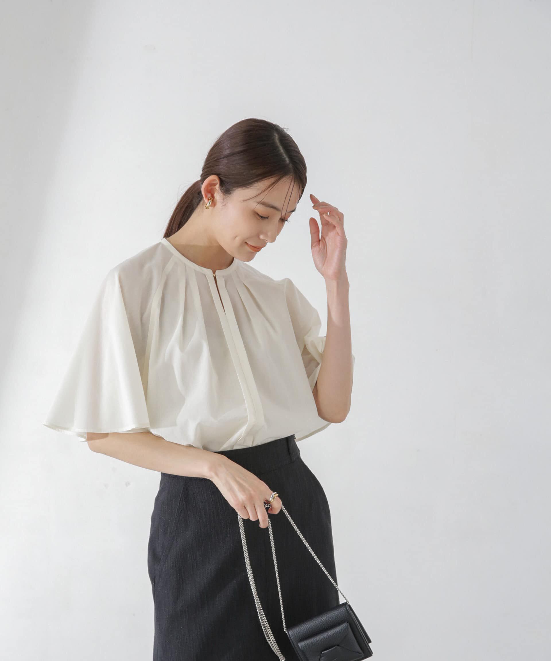 nano･universe「レオファインフレアスリーブブラウス(セットアップ可)」|シャツ・ブラウス|