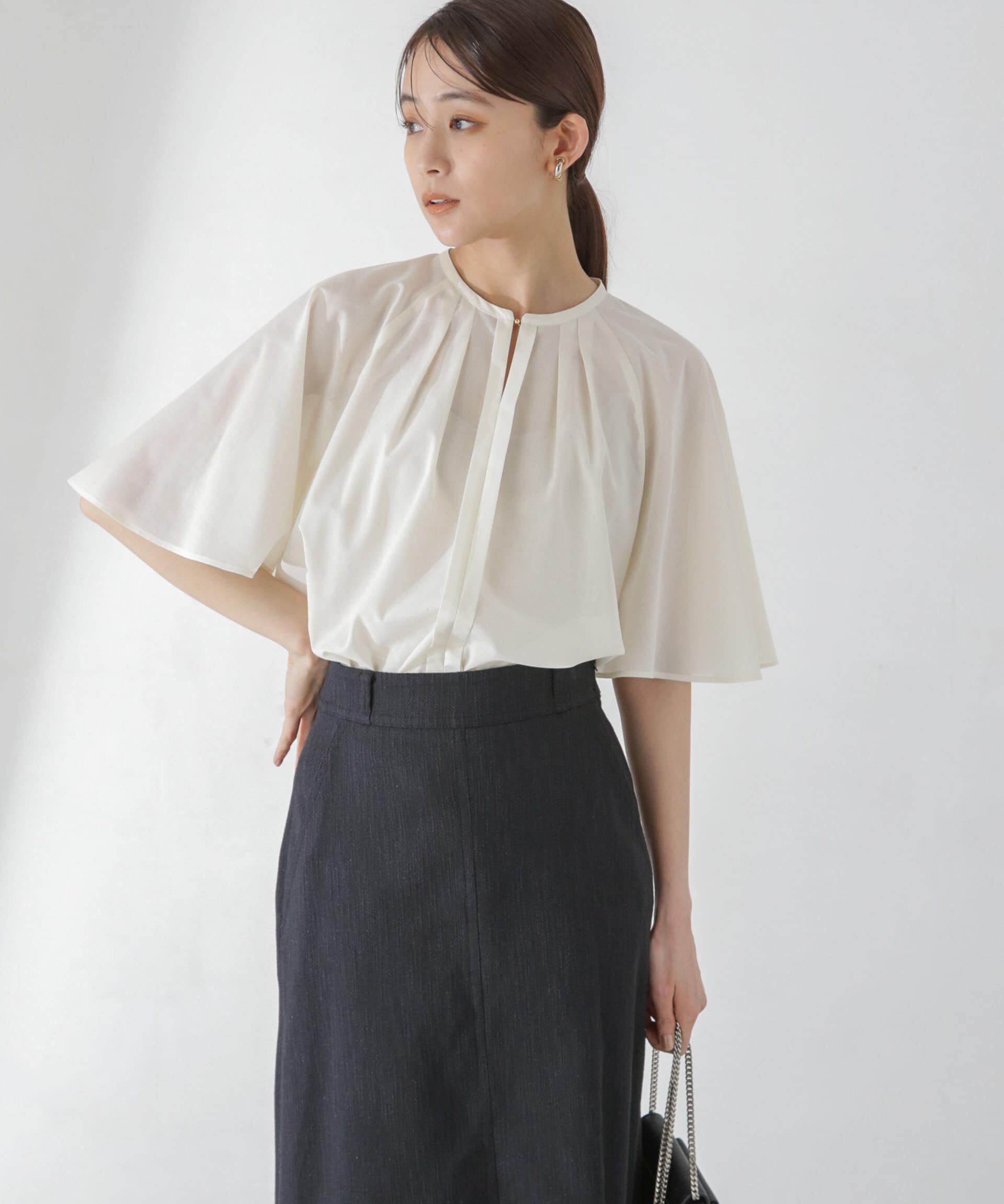 nano･universe「レオファインフレアスリーブブラウス(セットアップ可)」|シャツ・ブラウス|