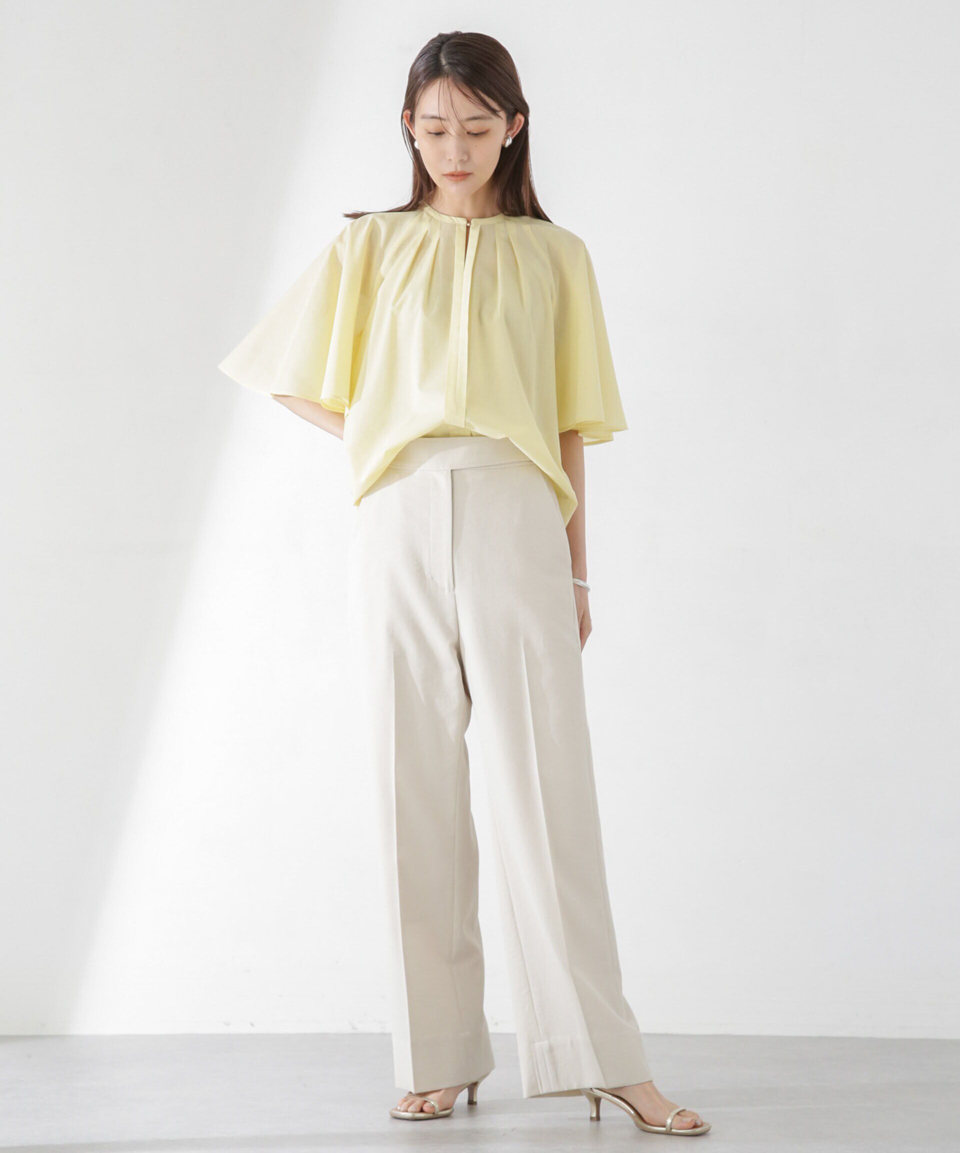 nano･universe「レオファインフレアスリーブブラウス(セットアップ可)」|シャツ・ブラウス|