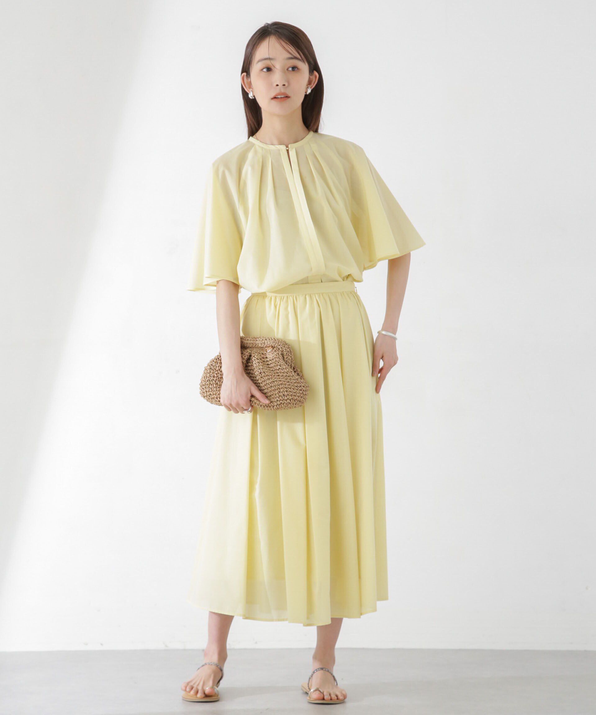 nano･universe「レオファインフレアスリーブブラウス(セットアップ可)」|シャツ・ブラウス|