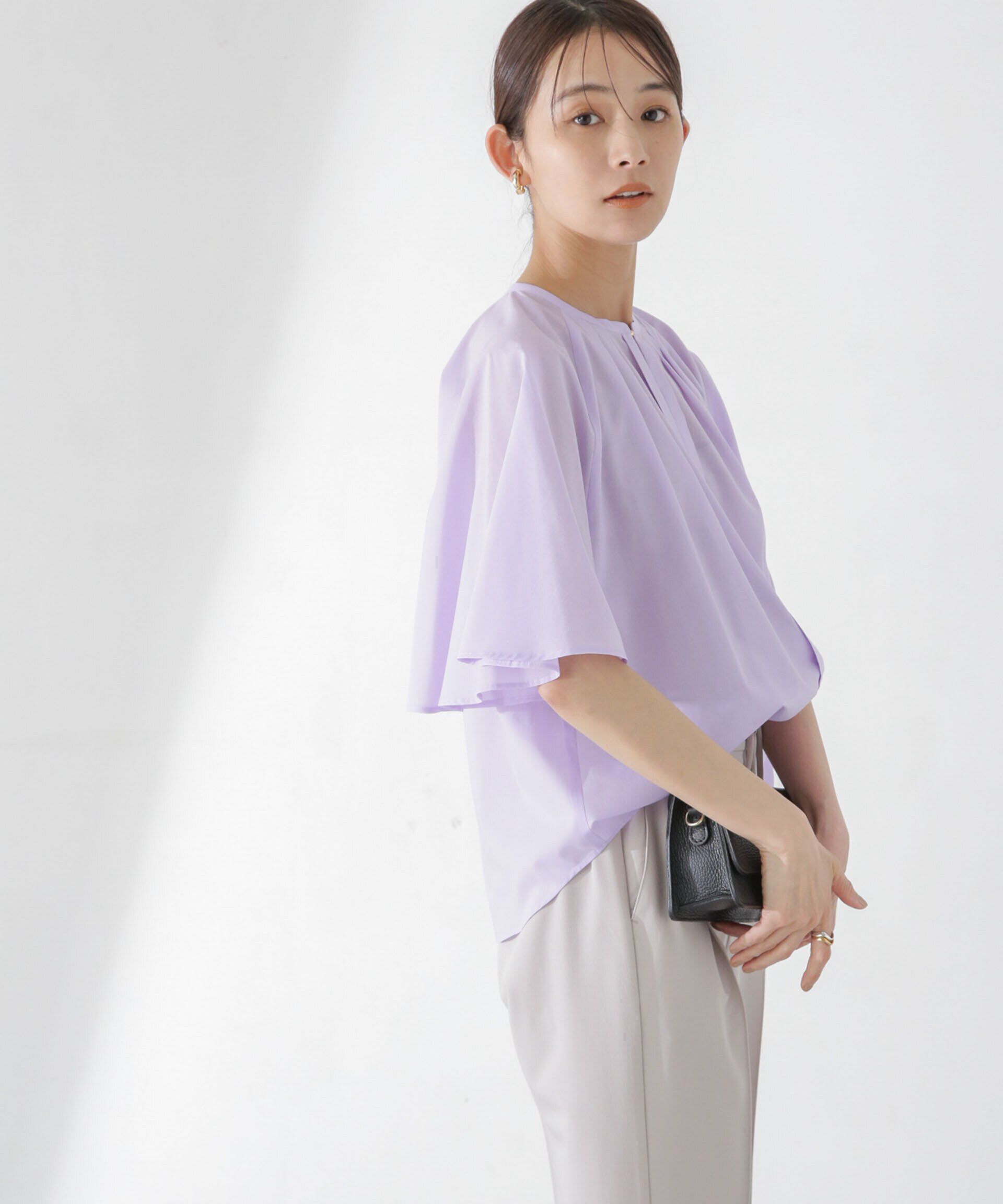 nano･universe「レオファインフレアスリーブブラウス(セットアップ可)」|シャツ・ブラウス|