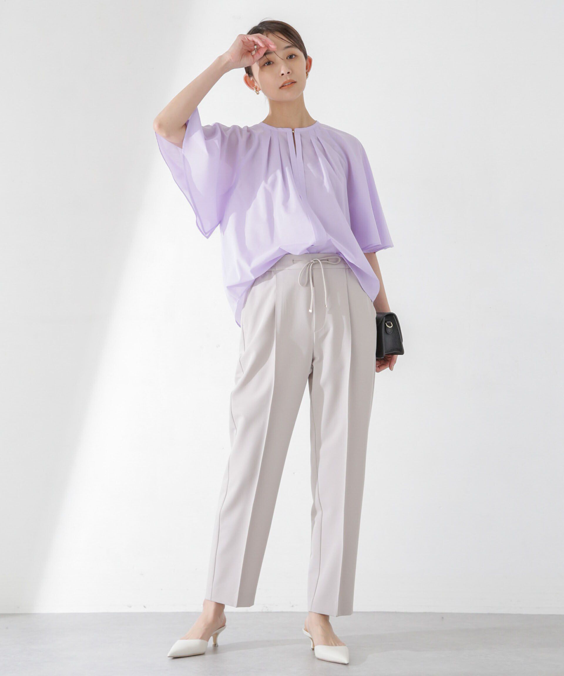 nano･universe「レオファインフレアスリーブブラウス(セットアップ可)」|シャツ・ブラウス|