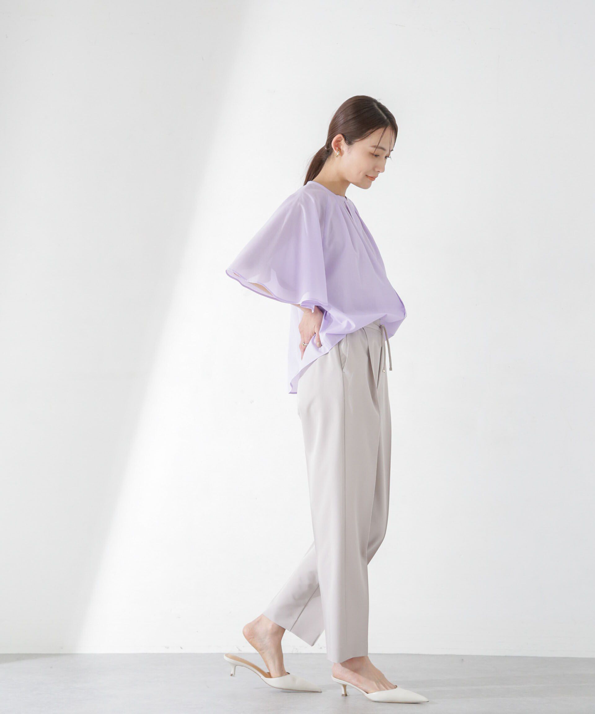 nano･universe「レオファインフレアスリーブブラウス(セットアップ可)」|シャツ・ブラウス|