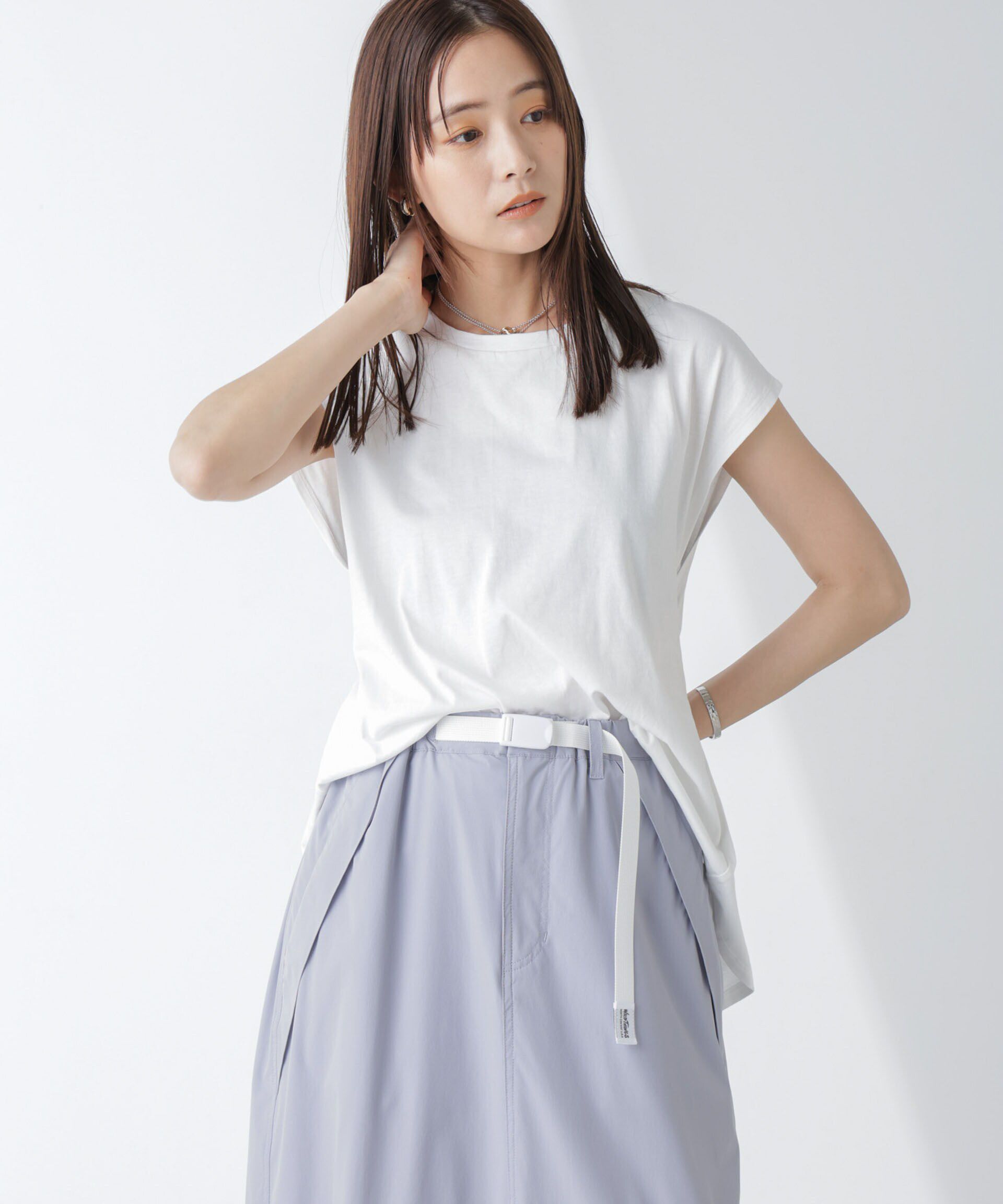 nano･universe「バックギャザーオープンデザイントップス」|Tシャツ・カットソー|