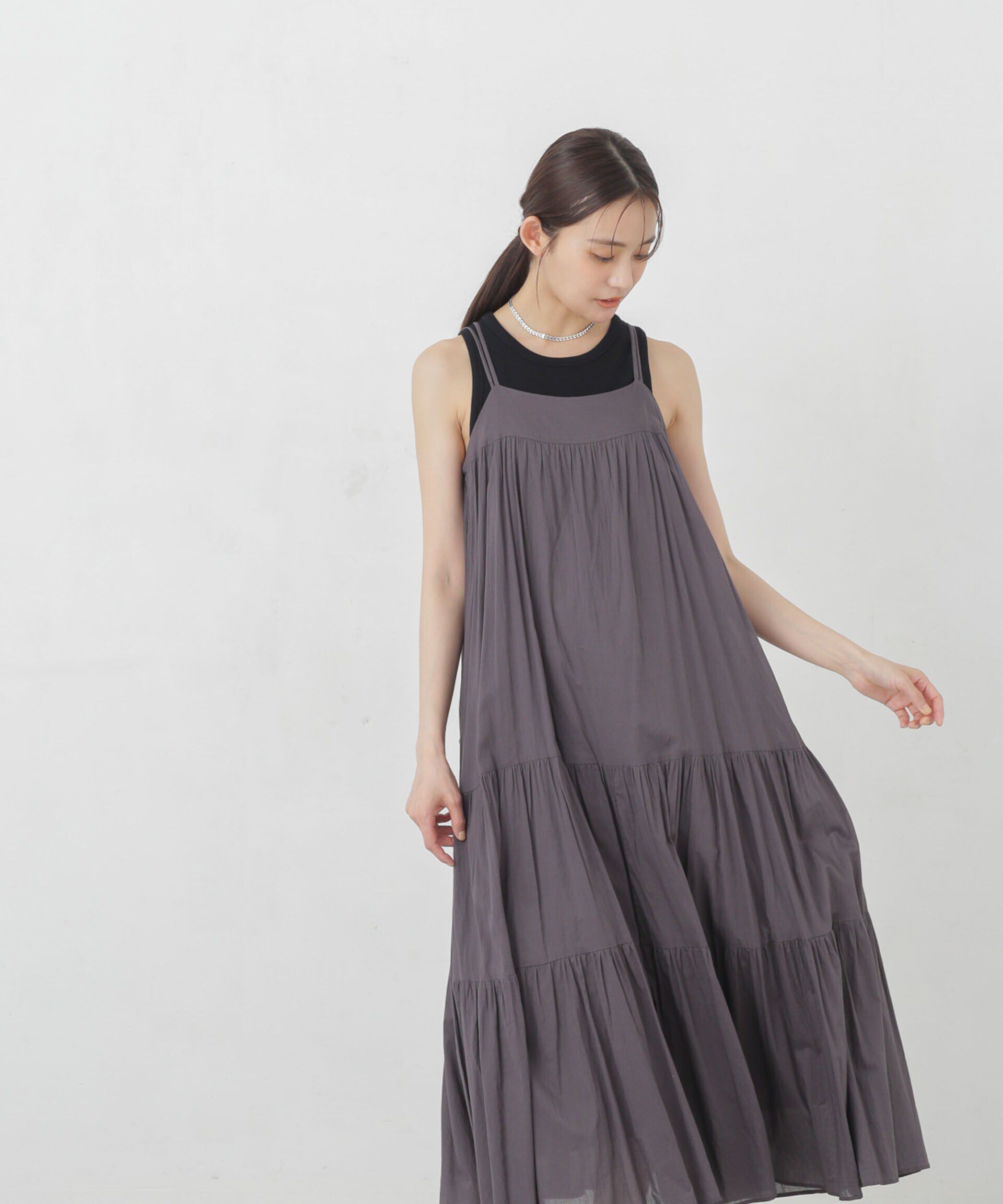 nano･universe「インド ティアードキャミワンピース」|ワンピース|