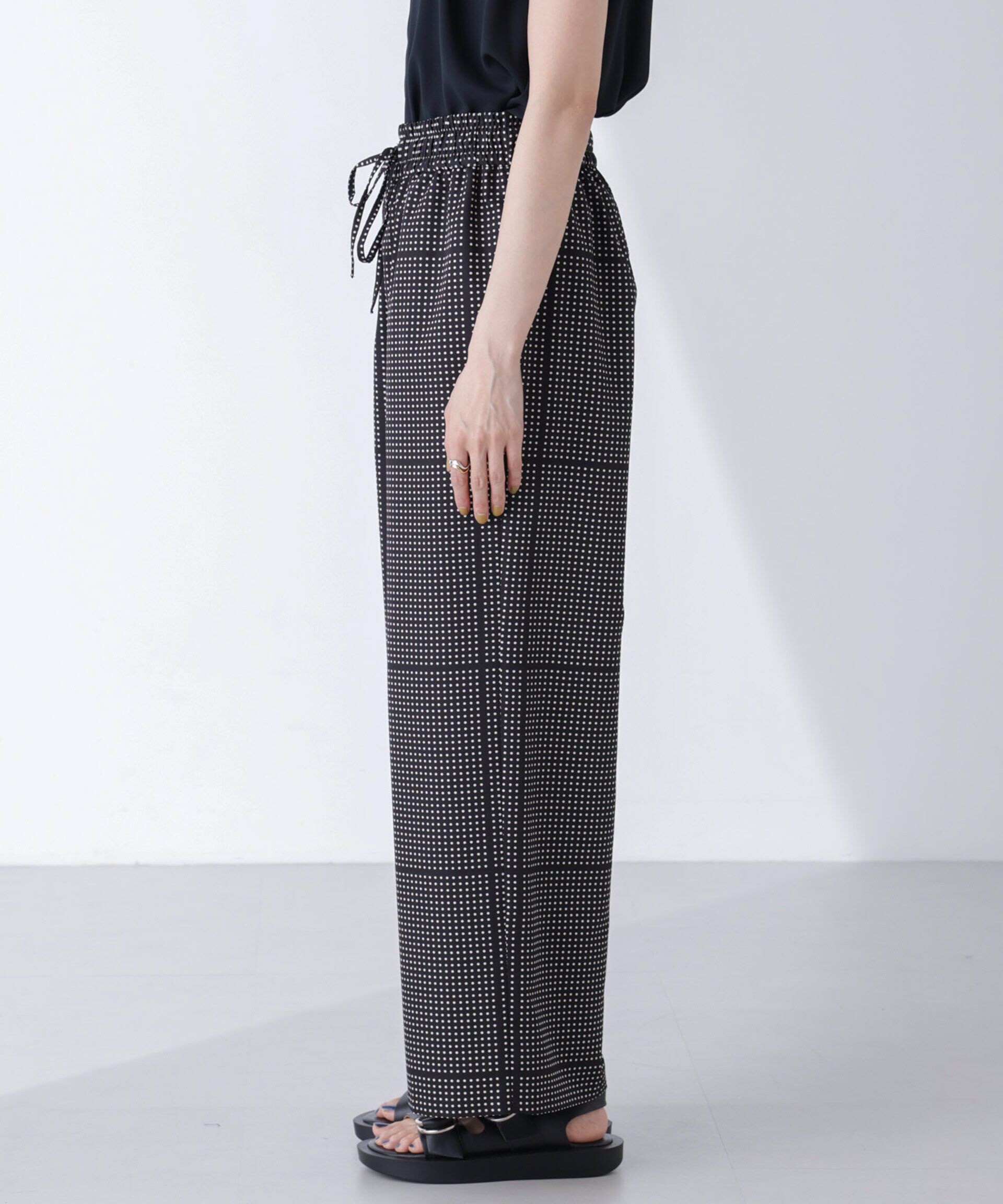 nano･universe「AtPARK＆DAILYWEAR/ドットプリントパンツ」|チノ|