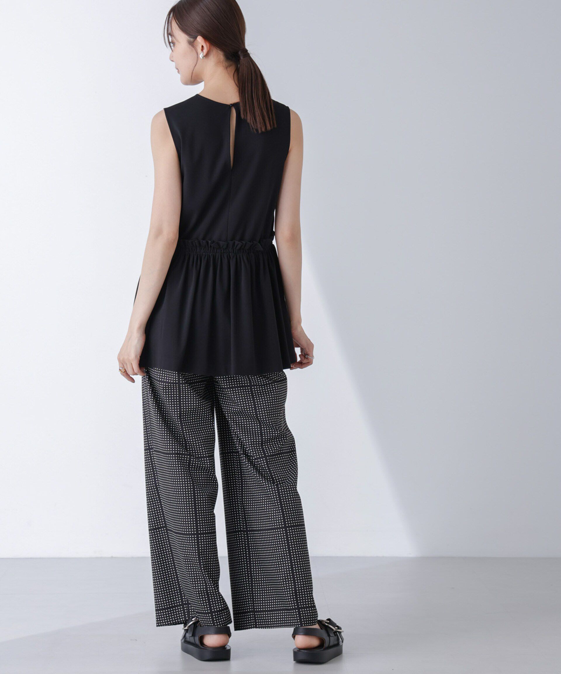 nano･universe「AtPARK＆DAILYWEAR/ドットプリントパンツ」|チノ|