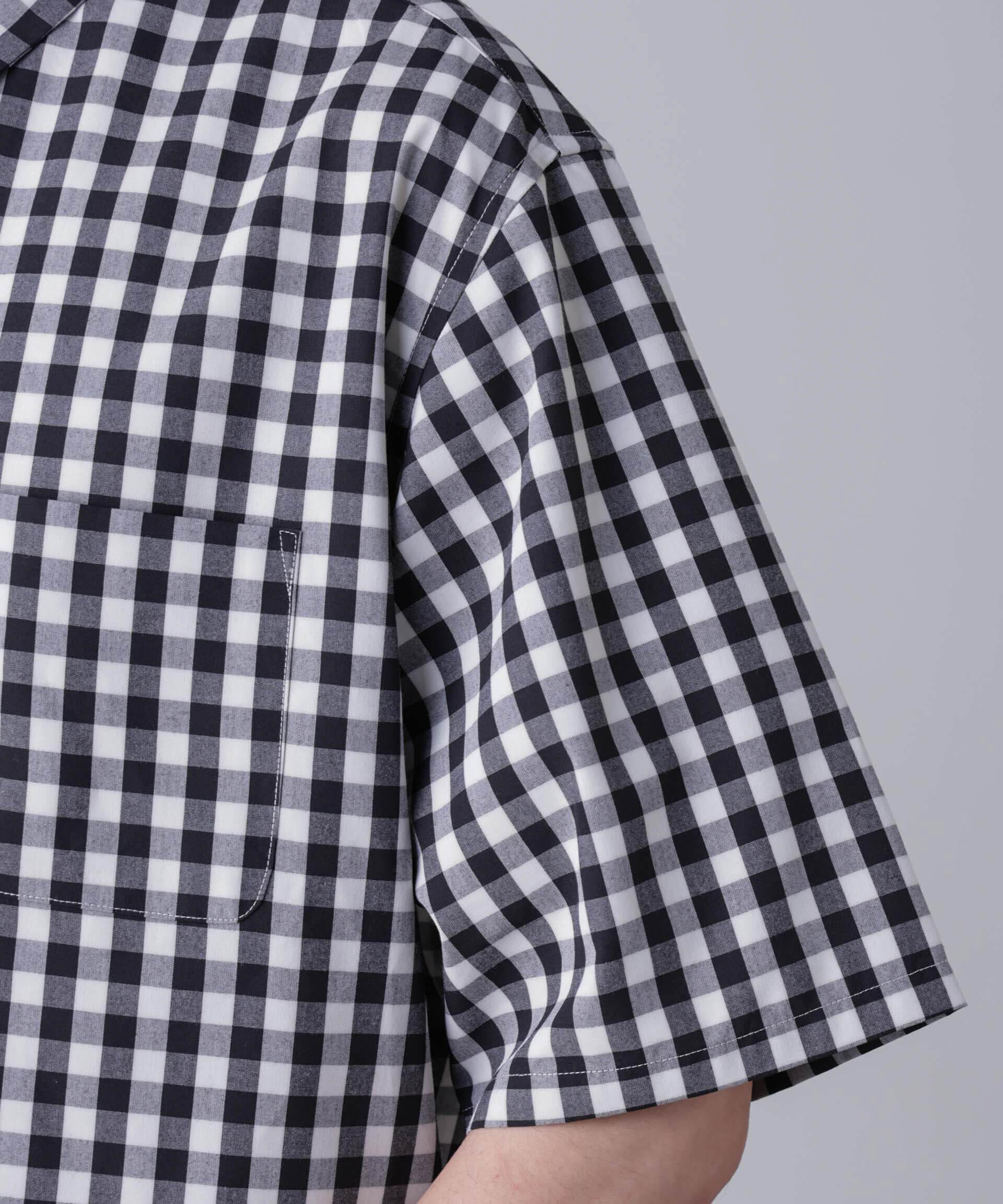 nano･universe「リラックスギンガムシャツ 半袖」|シャツ・ブラウス|