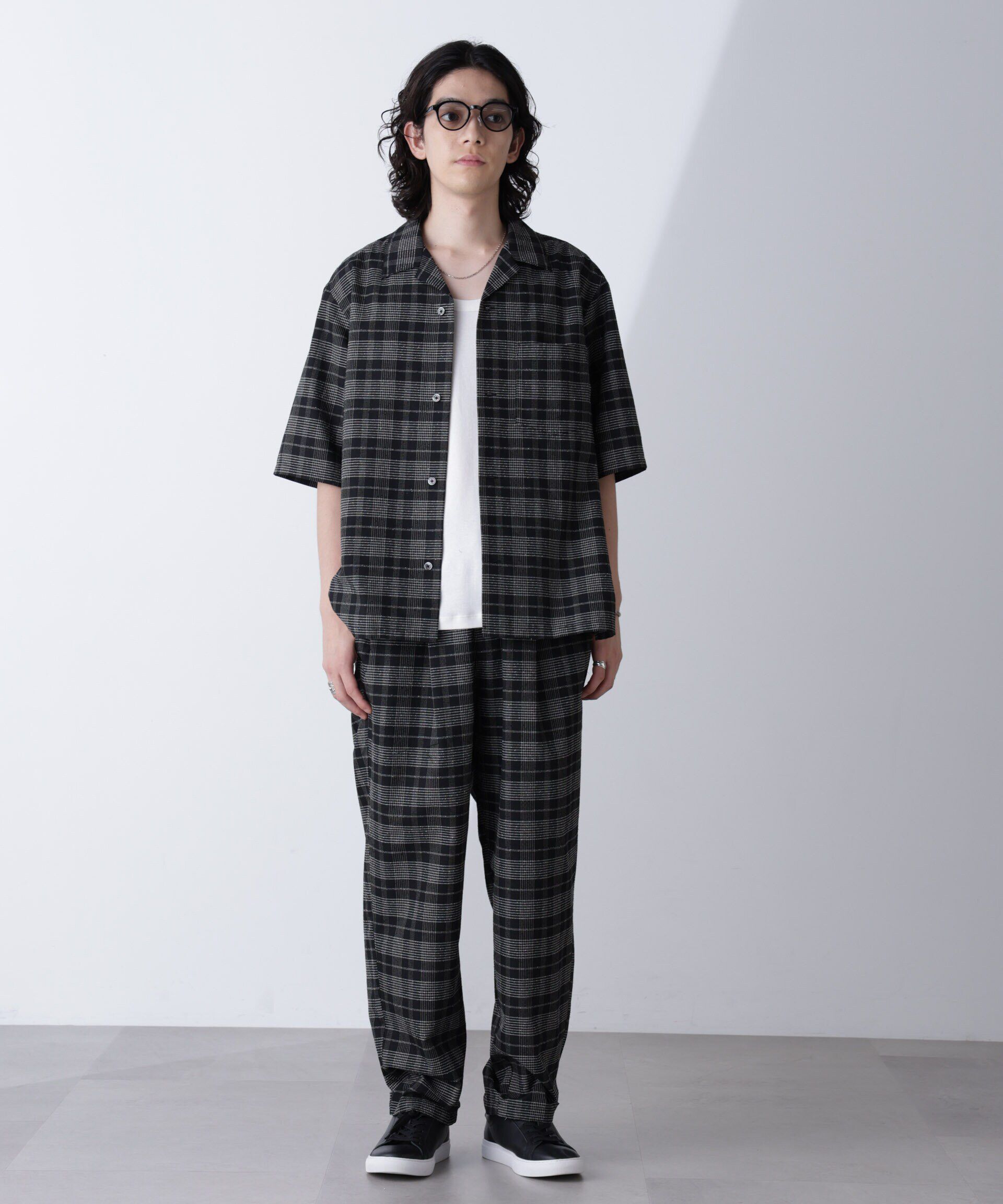 nano･universe「ブークレチェックオープンカラーシャツ」|シャツ・ブラウス|
