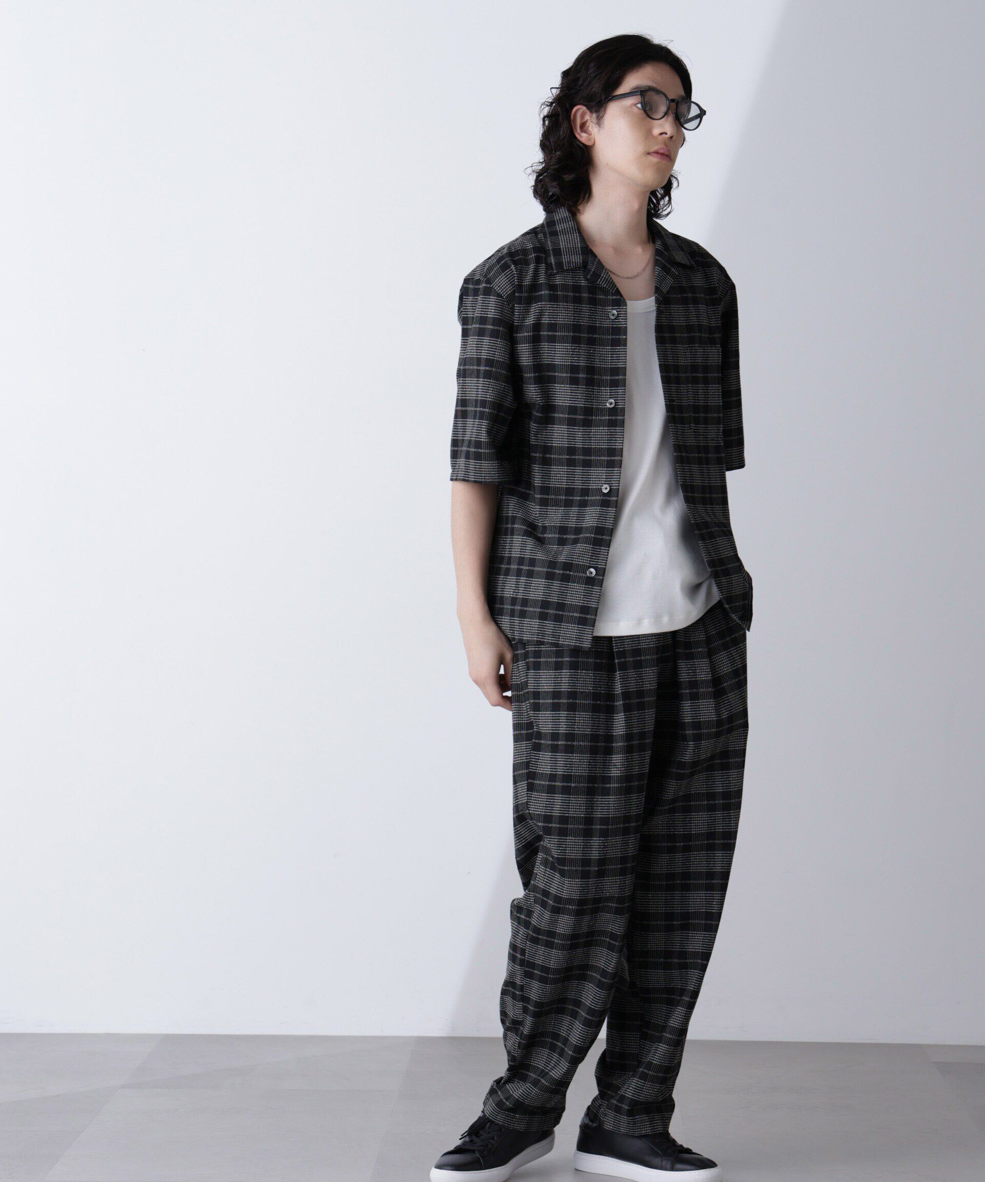 nano･universe「ブークレチェックオープンカラーシャツ」|シャツ・ブラウス|