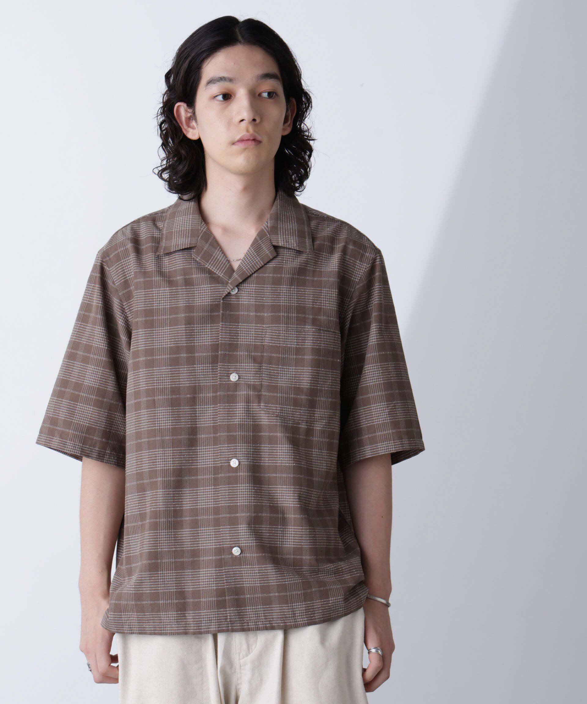 nano･universe「ブークレチェックオープンカラーシャツ」|シャツ・ブラウス|