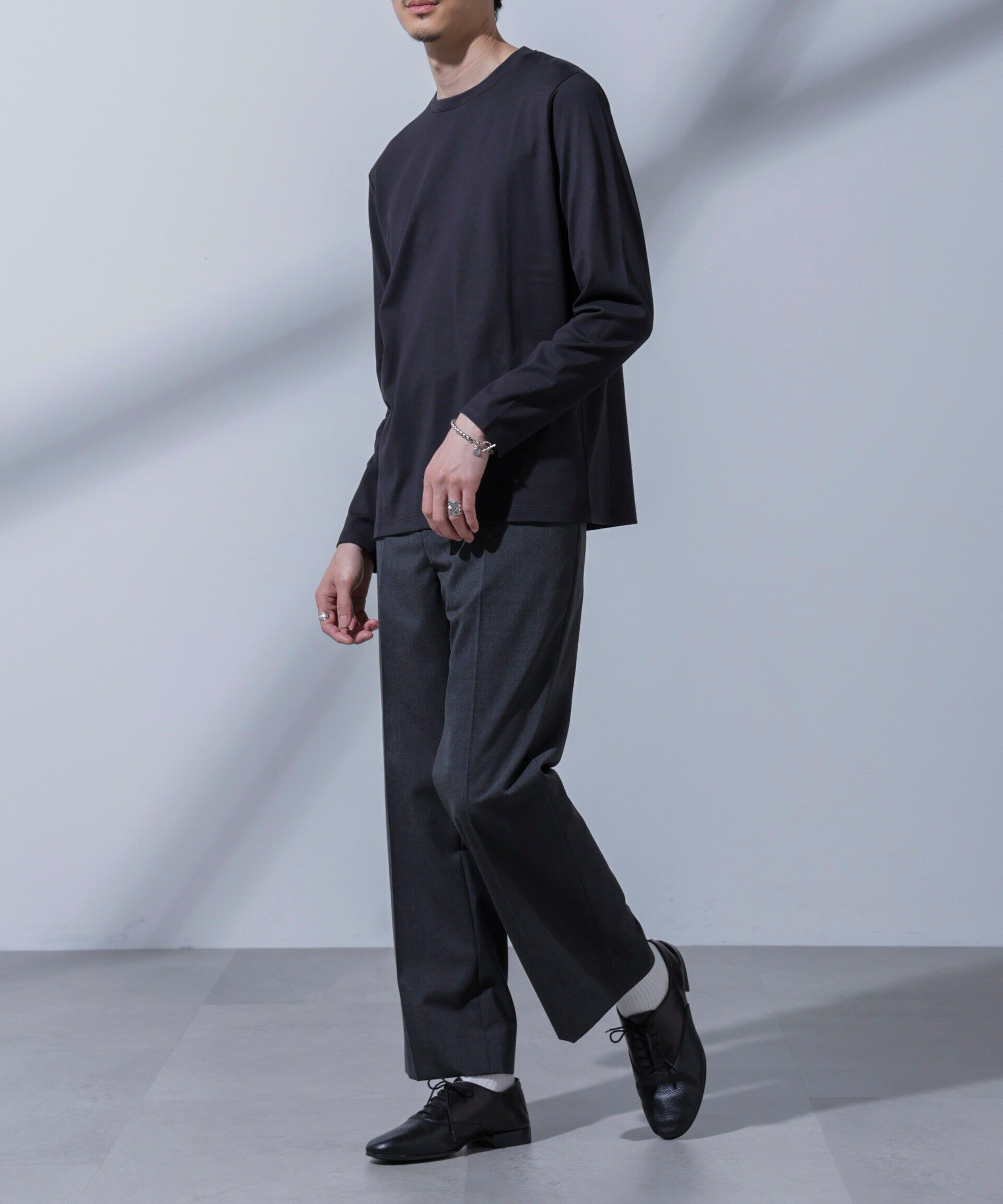 nano･universe「Anti Soaked(R)汗染み防止 クルーネックTシャツ 長袖」|Tシャツ・カットソー|