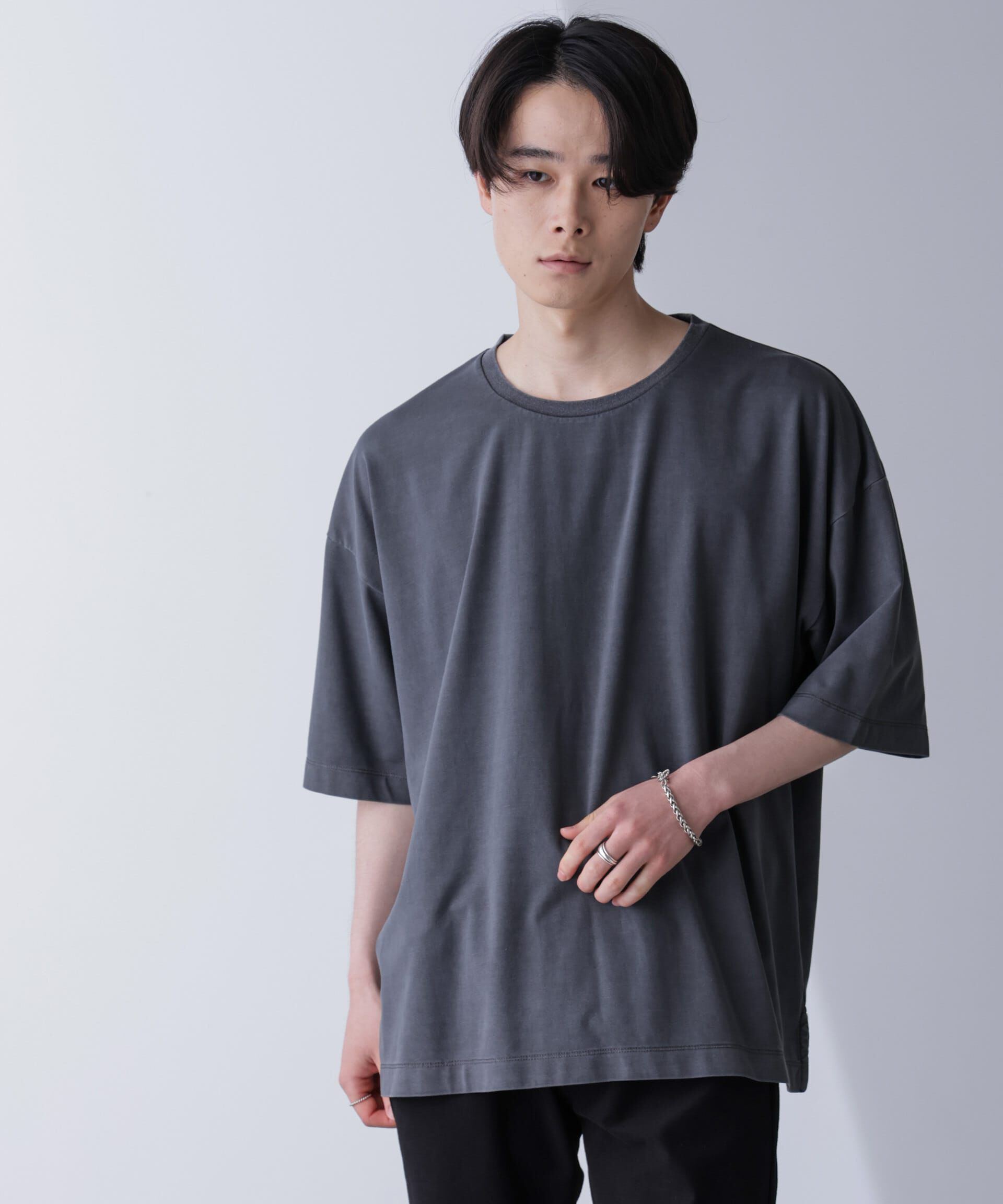 nano･universe「ピグメントビッグTシャツ 半袖」|Tシャツ・カットソー|