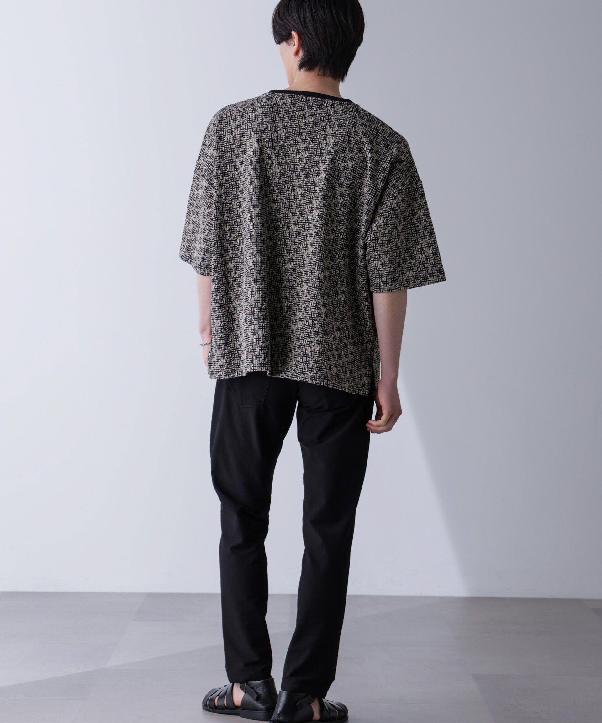 nano･universe「パターンジャガードTシャツ 半袖」|Tシャツ・カットソー|