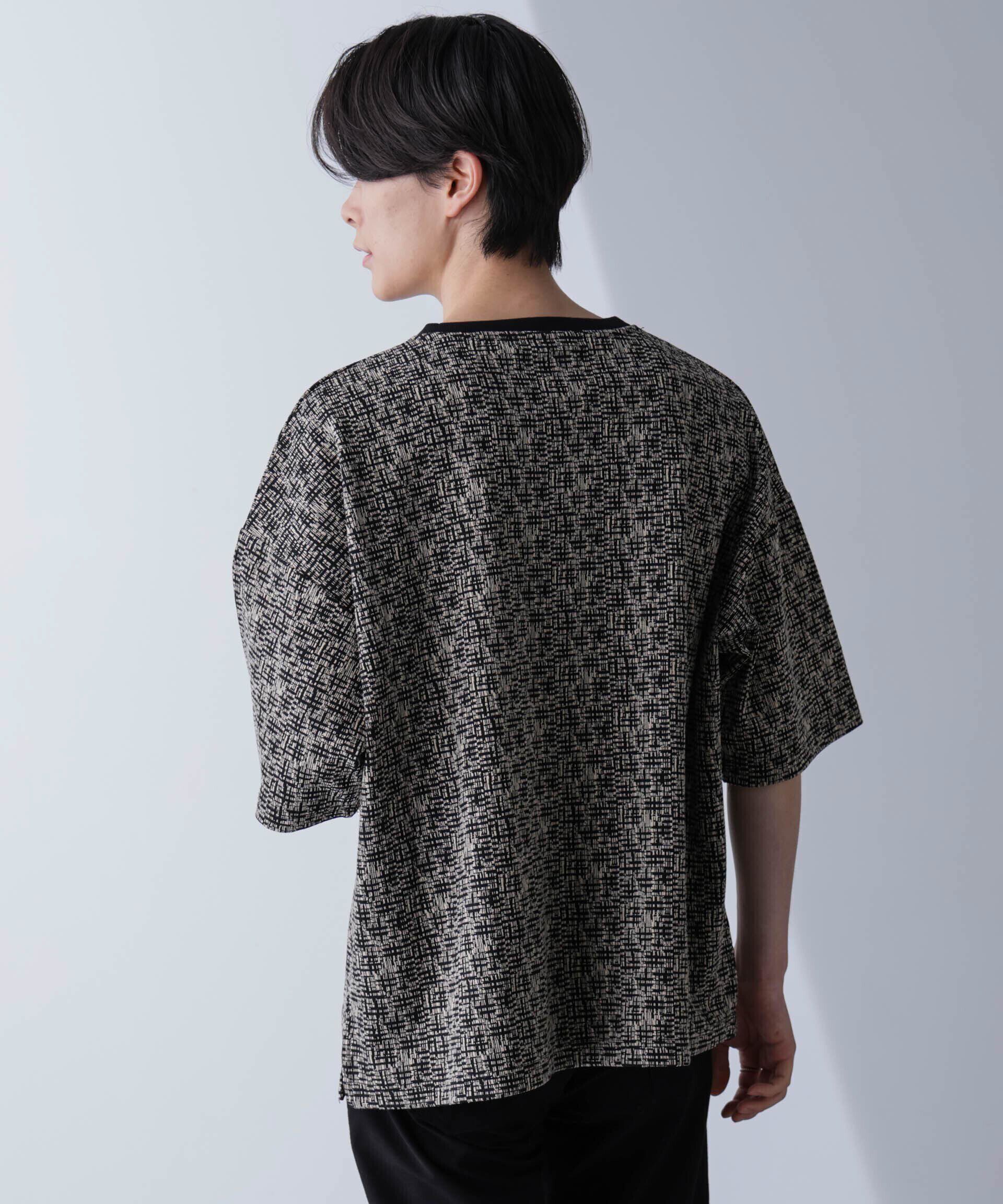nano･universe「パターンジャガードTシャツ 半袖」|Tシャツ・カットソー|