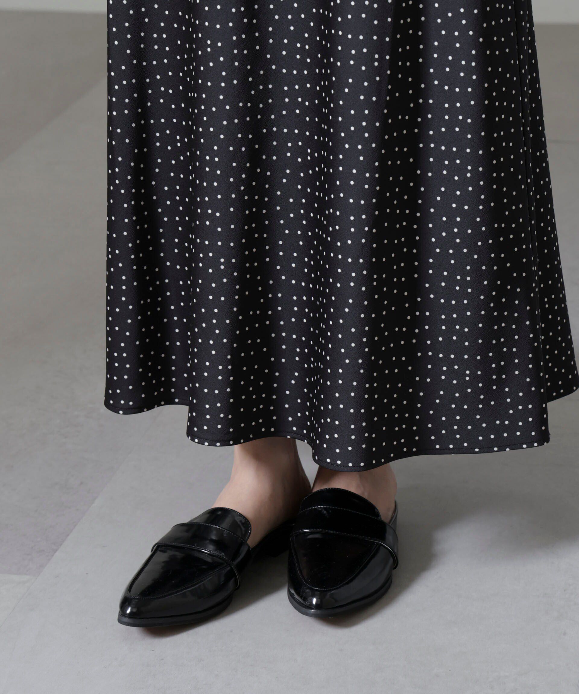 nano･universe「ドットプリントサテンバイアススカート」|スカート|