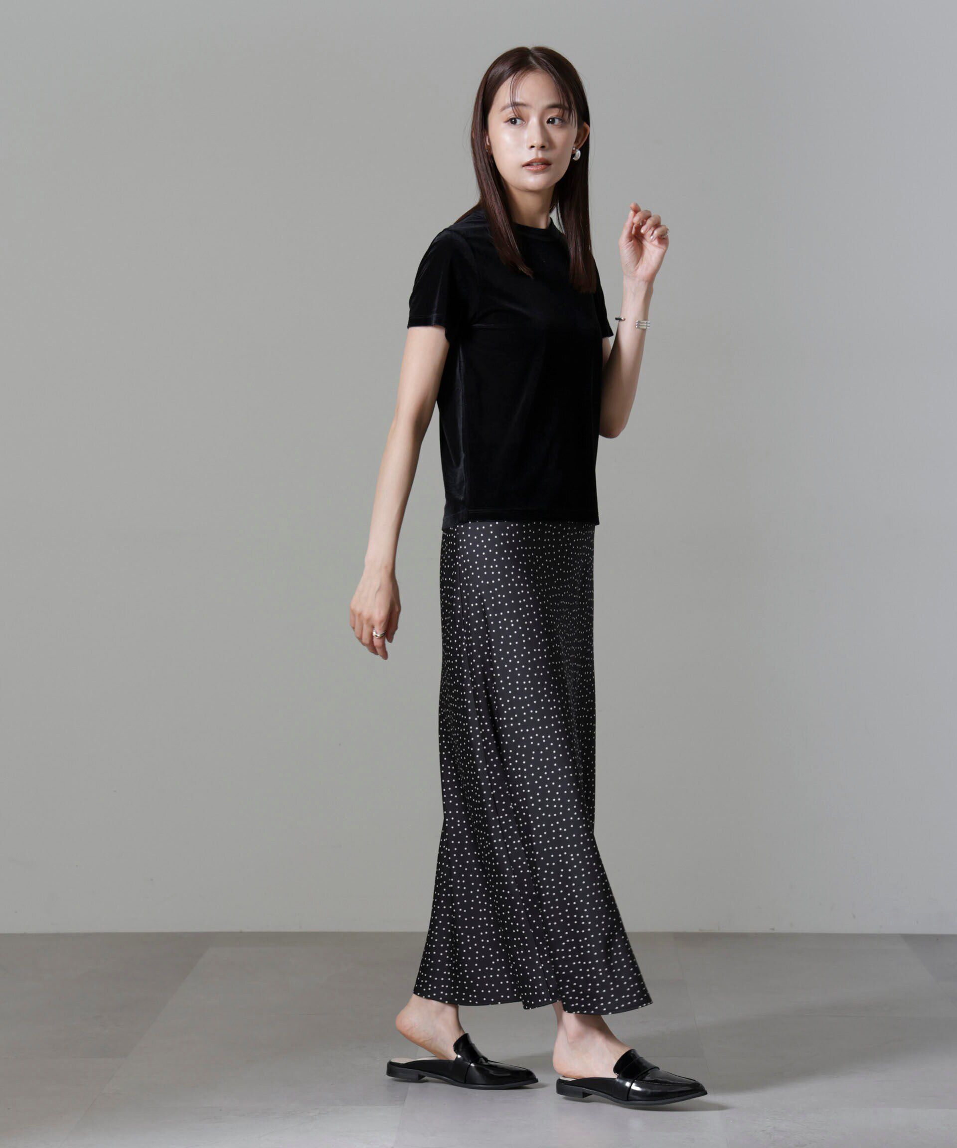 nano･universe「ドットプリントサテンバイアススカート」|スカート|