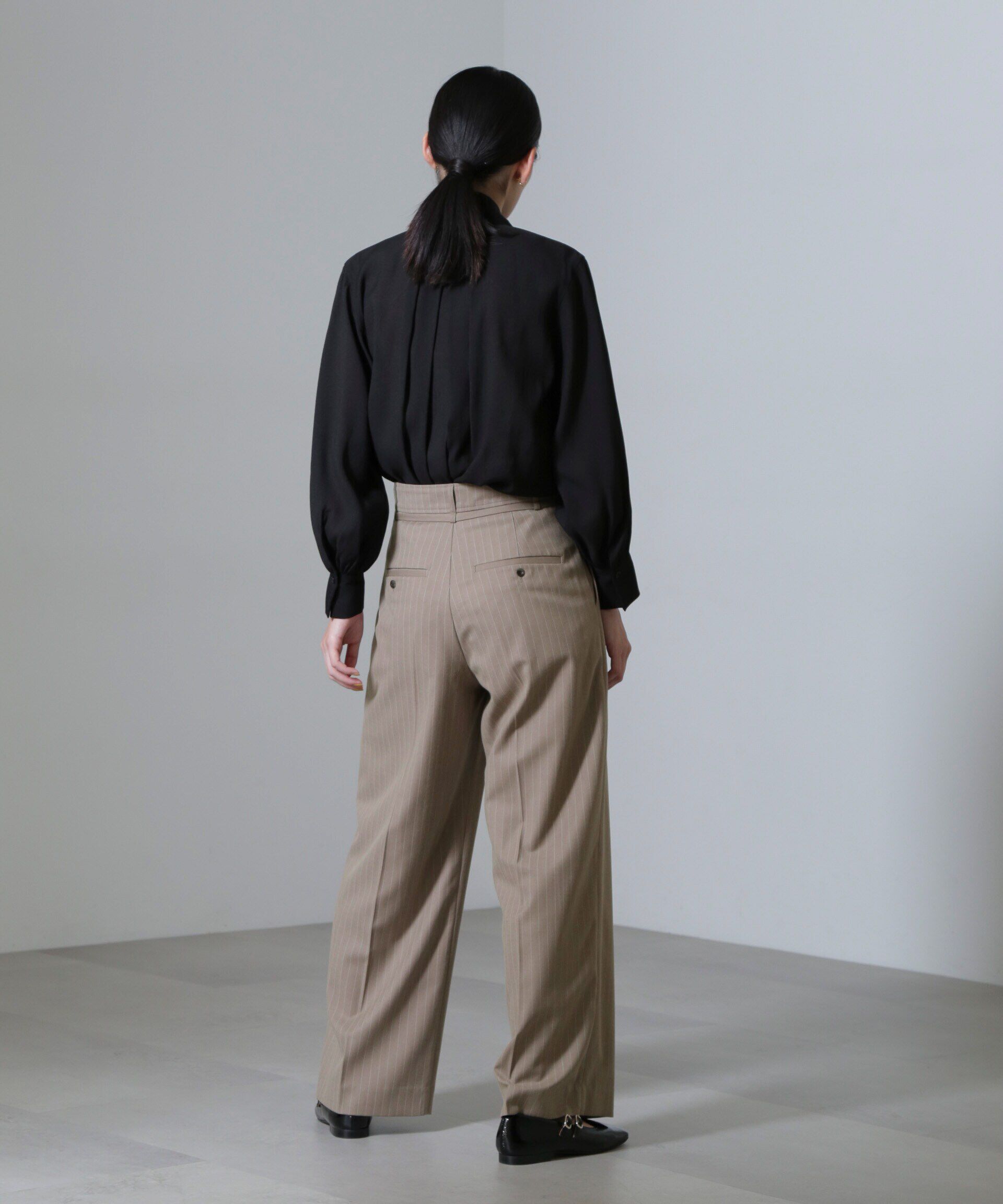 nano･universe「スーチングワイドスラックスパンツ」|チノ|