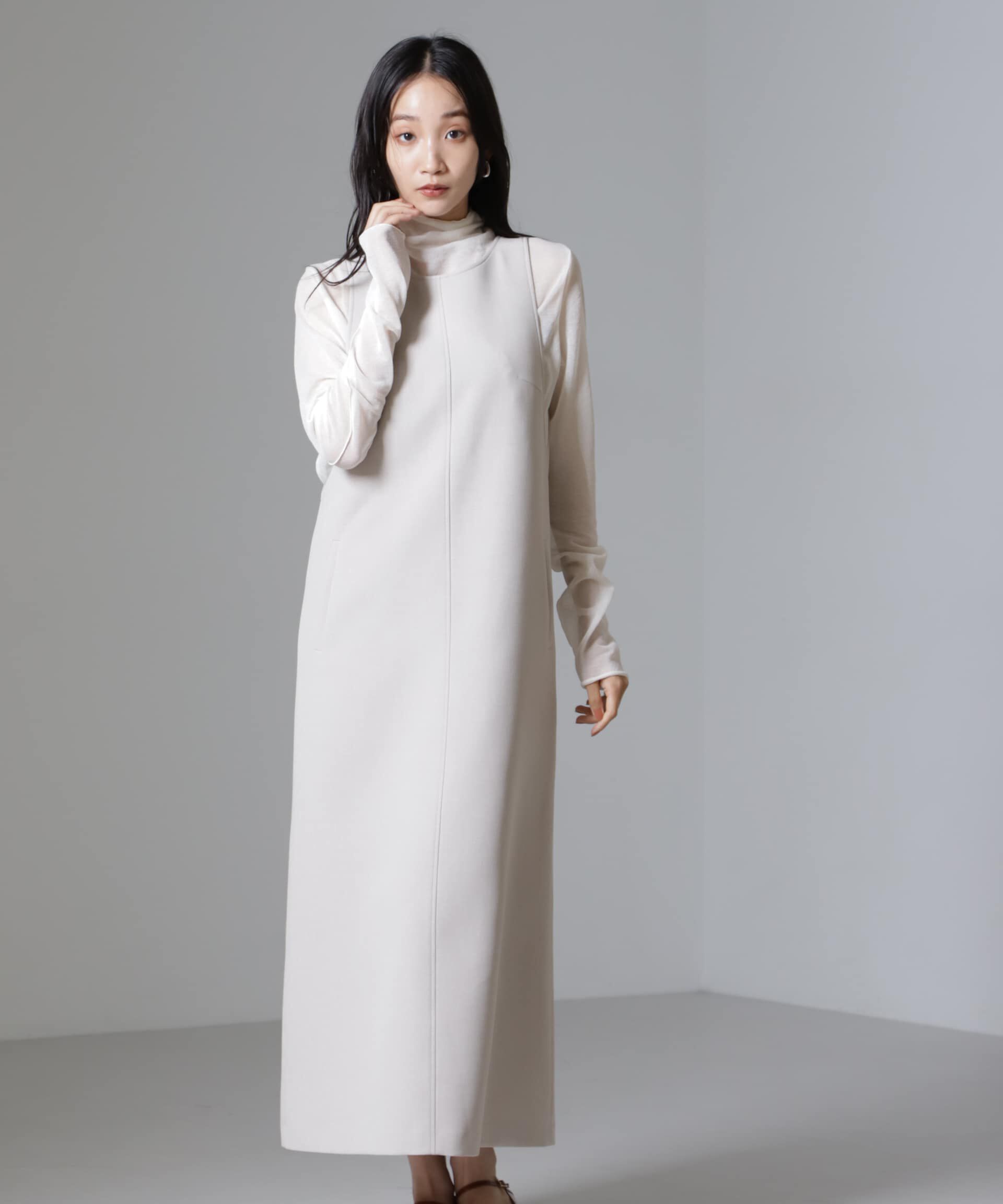 nano･universe「Reflax(R)ダブルクロスサイドオープンワンピース」|ワンピース|