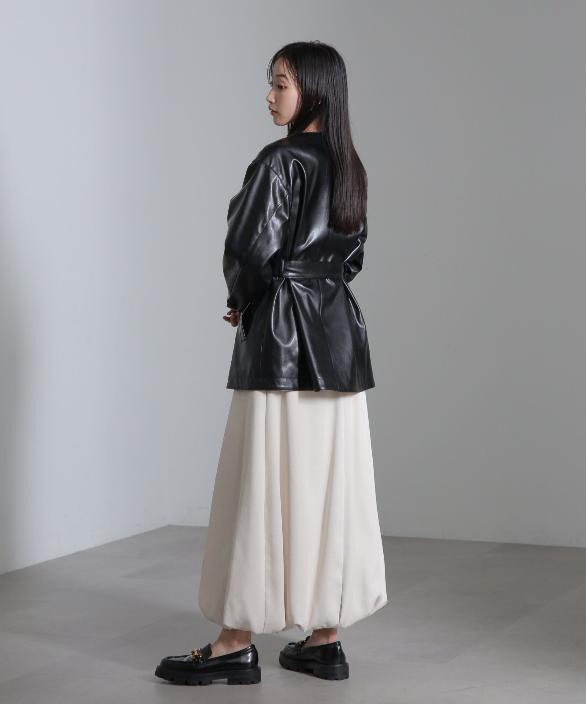 nano･universe「パネルラインバルーンスカート」|スカート|