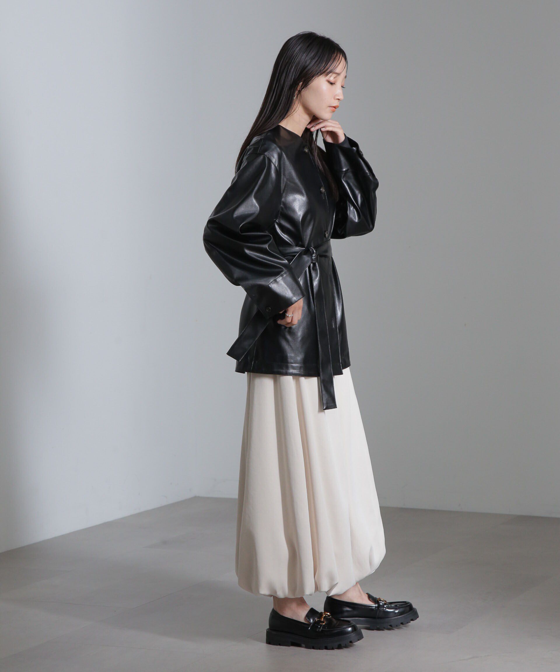 nano･universe「パネルラインバルーンスカート」|スカート|