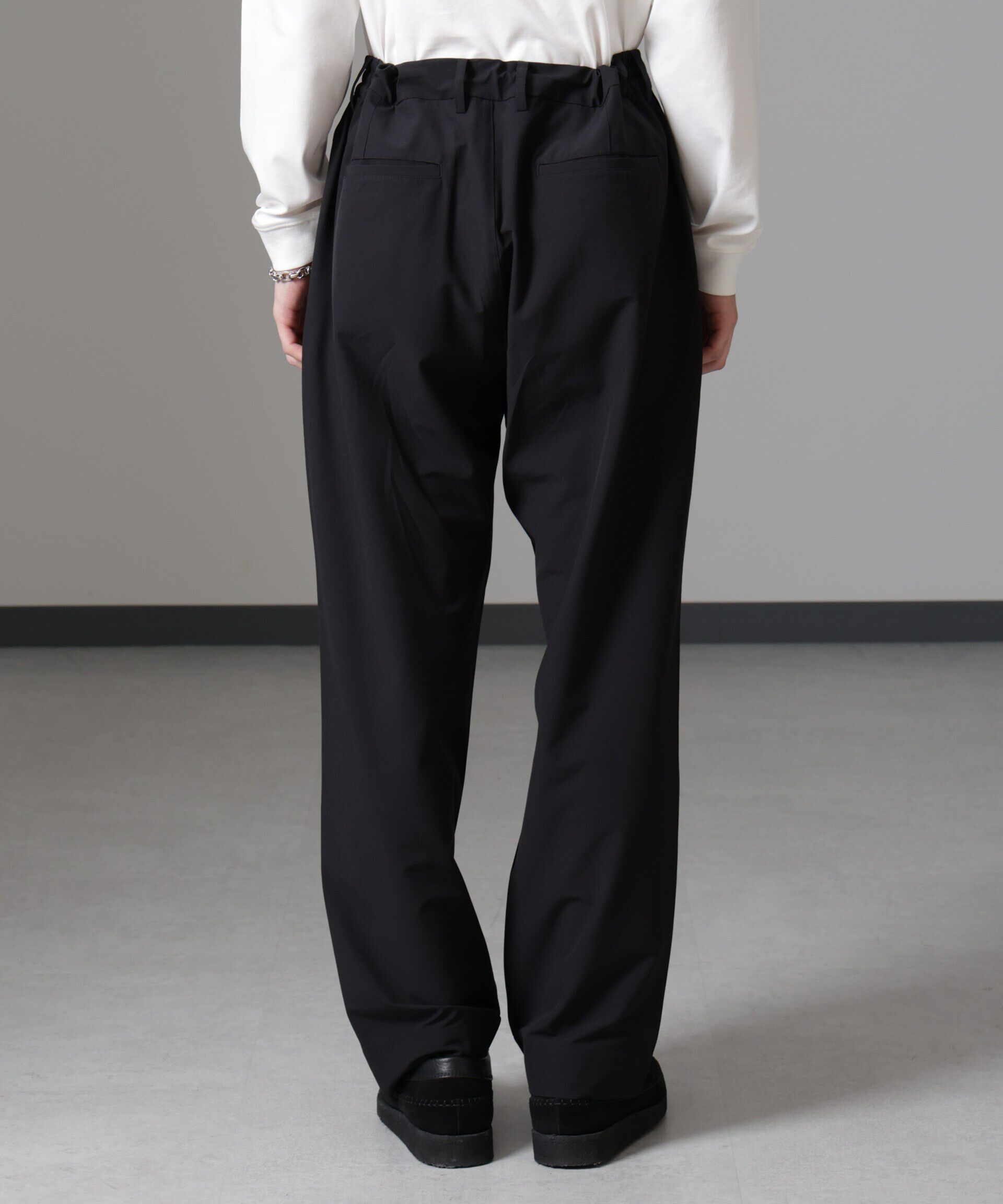 nano･universe「ストレッチワイドイージーパンツ(セットアップ可)」|チノ|