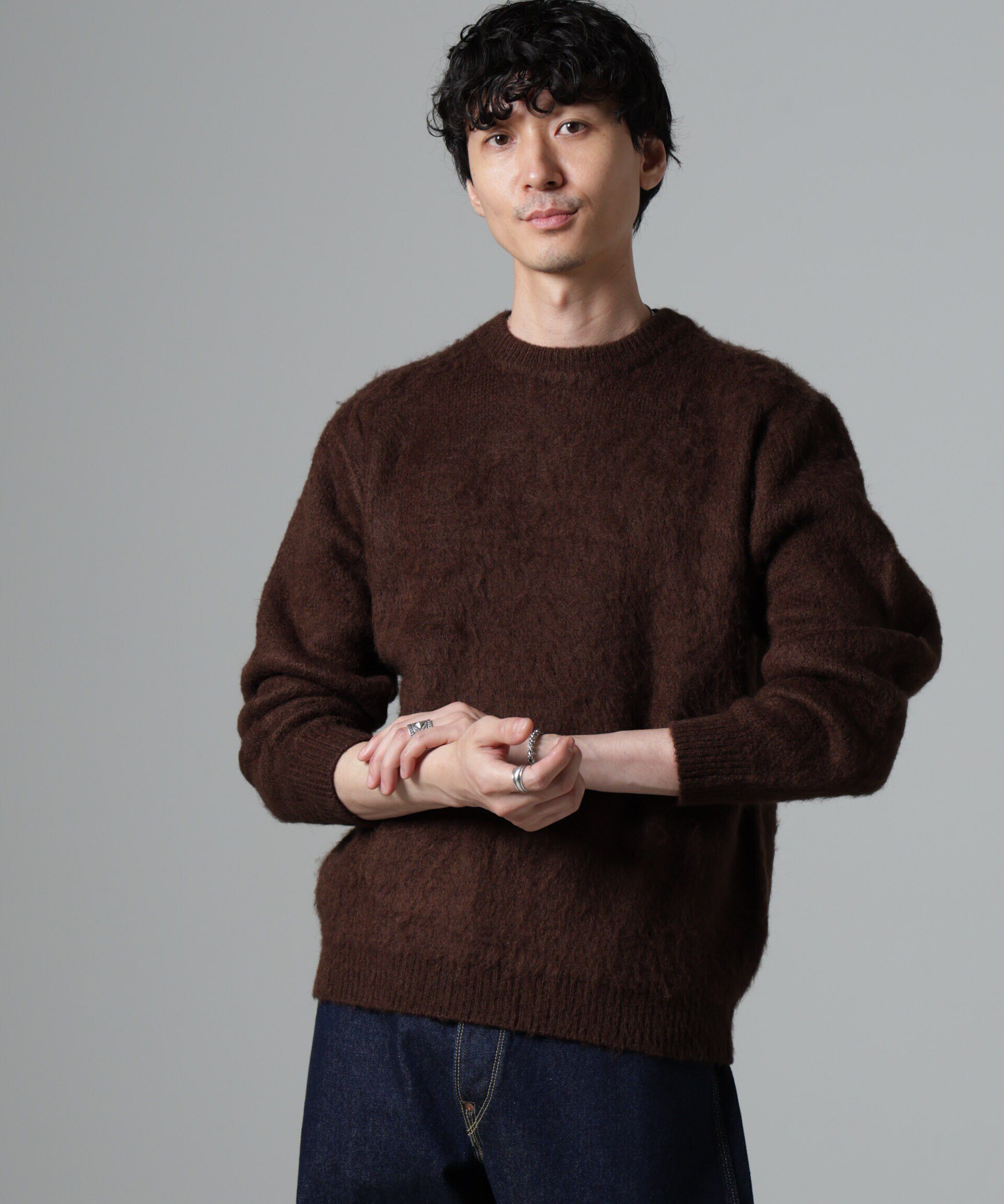 nano･universe「モヘヤライクプルオーバーニット」|ニット・セーター|ブラウン