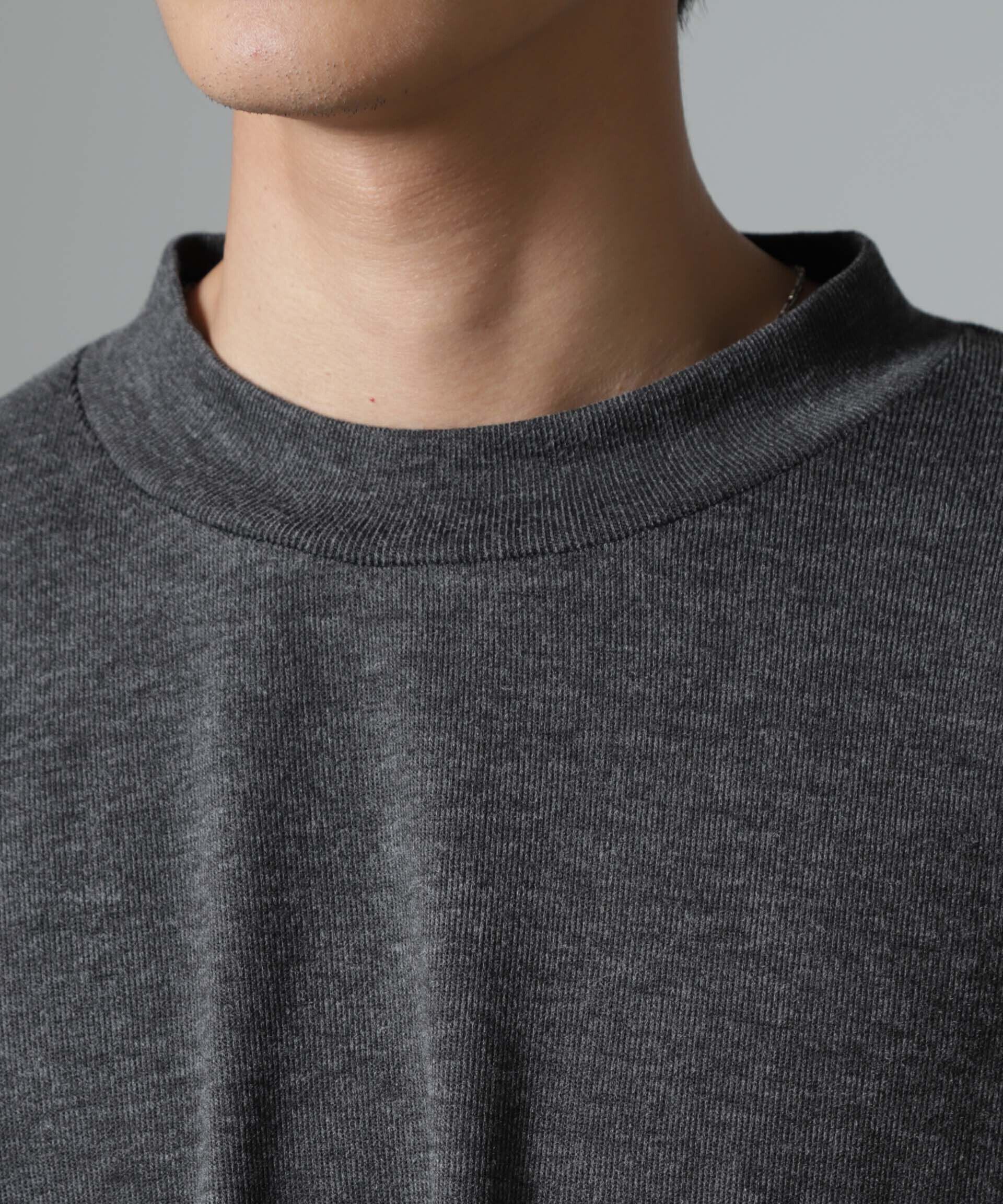 nano･universe「WEB限定/ストレッチテレコモックネックプルオーバー 長袖」|Tシャツ・カットソー|