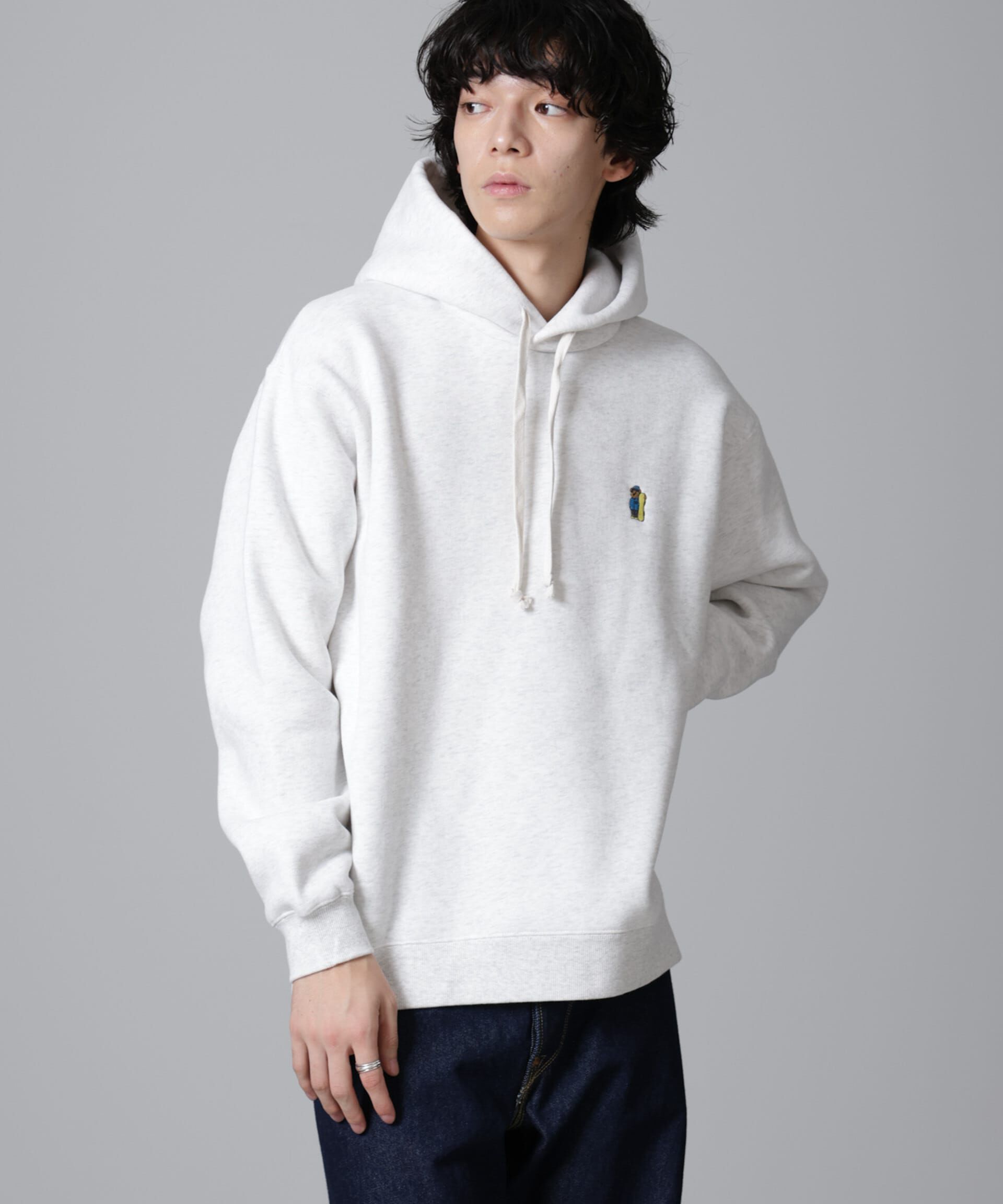 nano･universe「ナノベア 裏起毛フーディー 長袖」|Tシャツ・カットソー|パターン1