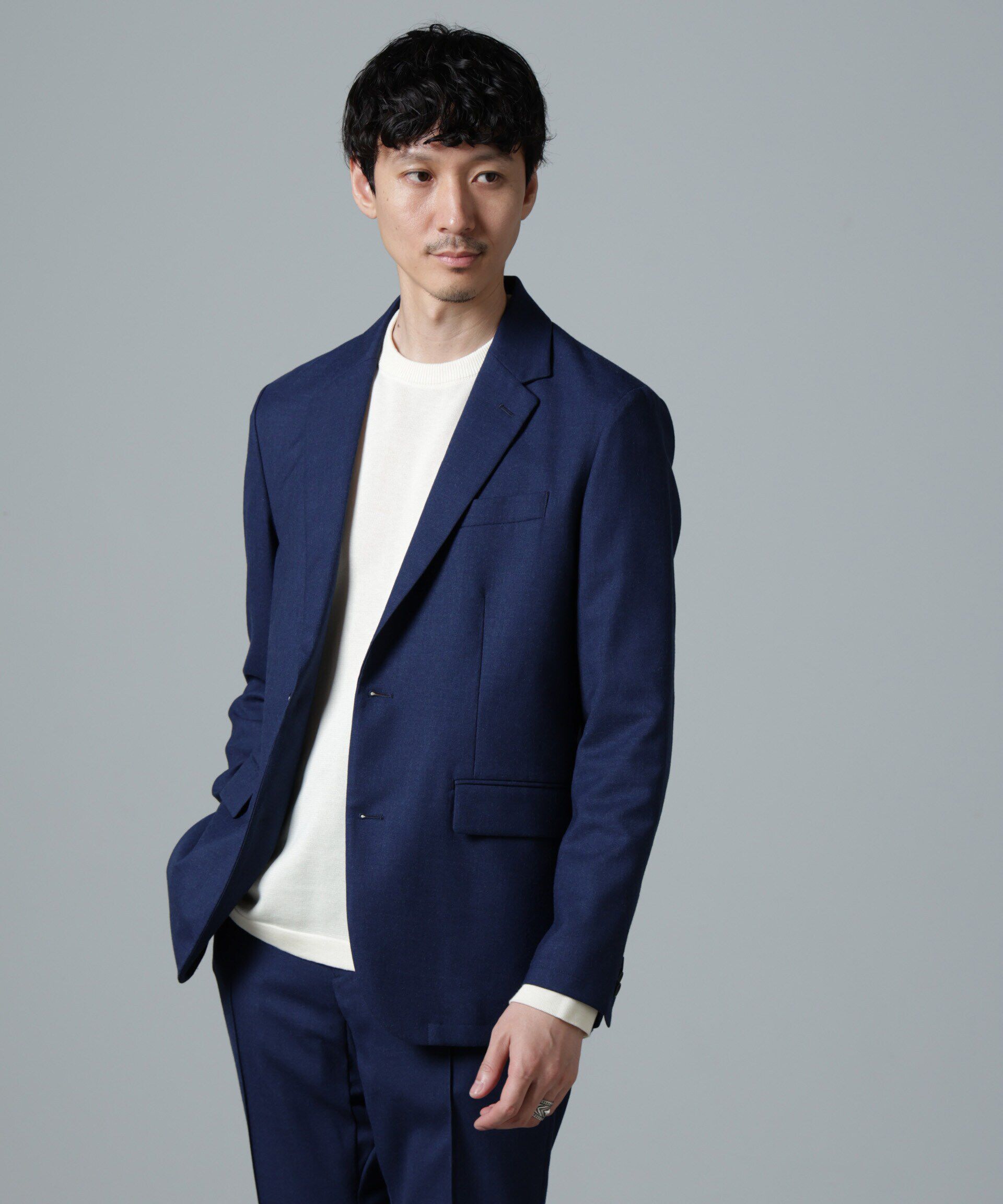 nano･universe「｢N JACKET PREMIUM｣RENU(R)ｳｰﾙ混洗えるｻｷｿﾆｰｼﾞｬｹｯﾄ(ｾｯﾄｱｯ 」|スーツ|