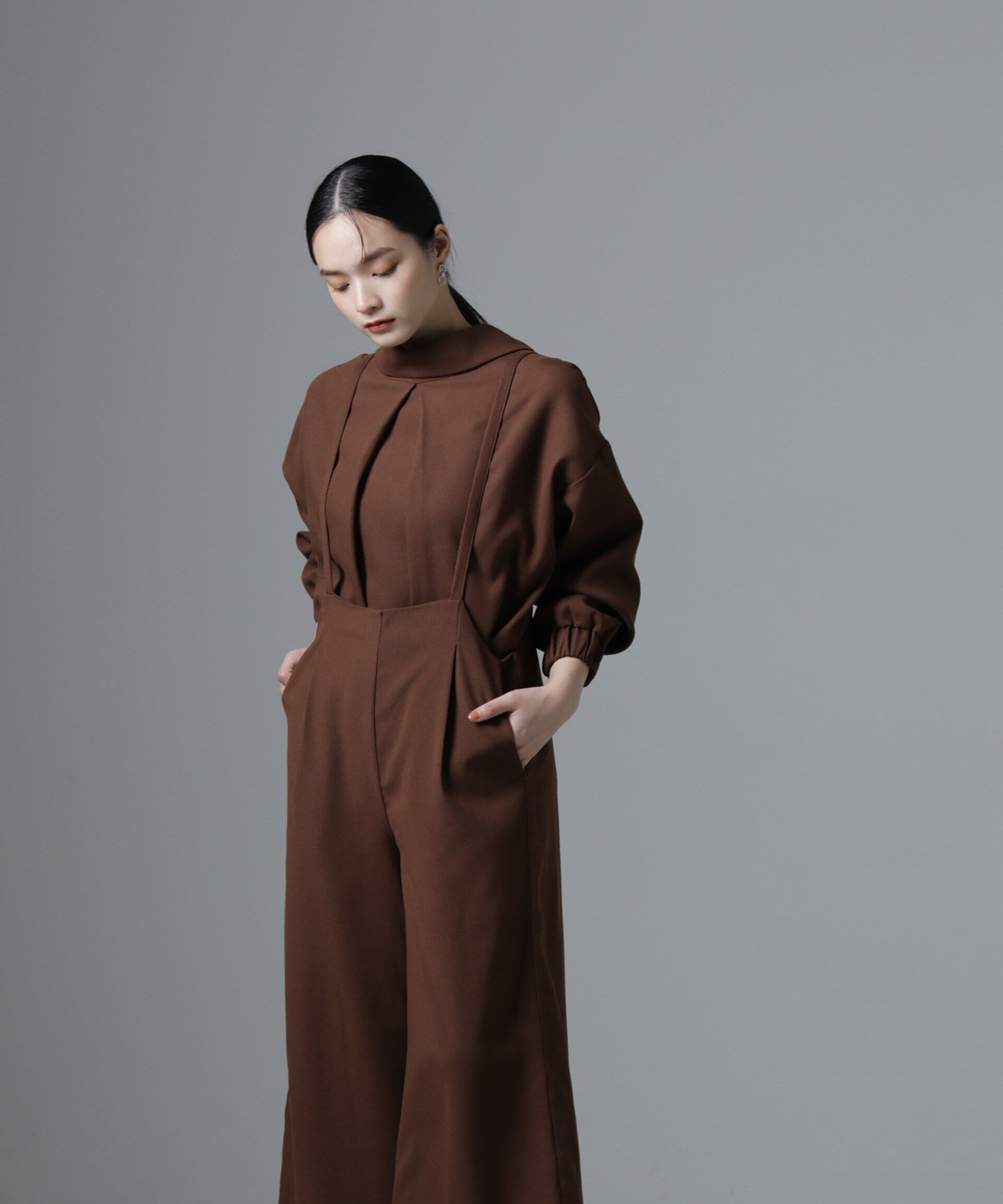 nano･universe「サロペットワイドパンツ（セットアップ可）」|ワンピース|