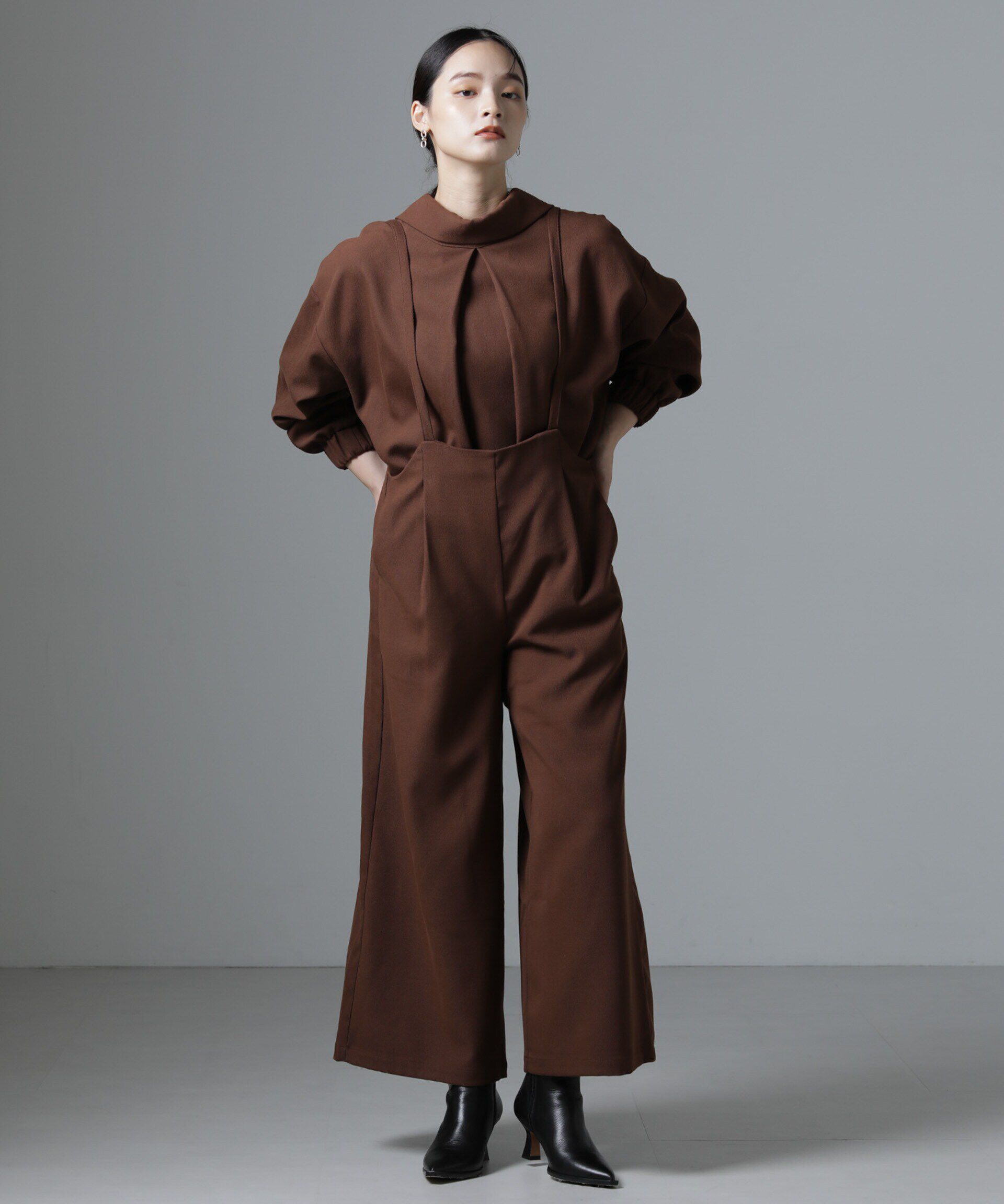 nano･universe「サロペットワイドパンツ（セットアップ可）」|ワンピース|