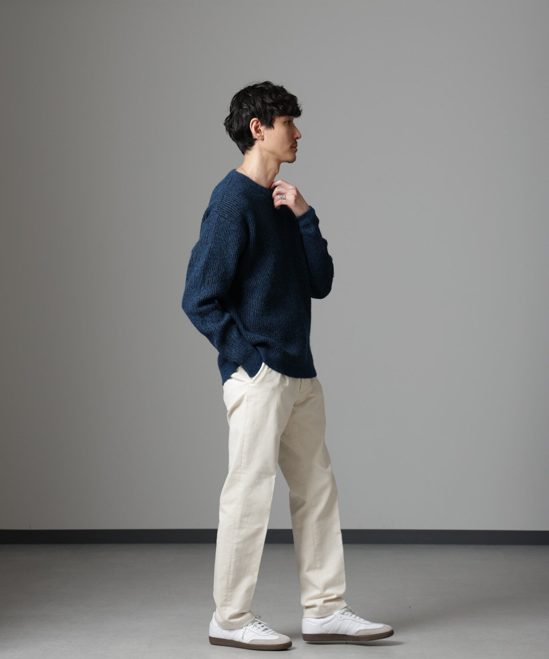 nano･universe「タックテーパードコーデュロイパンツ」|チノ|