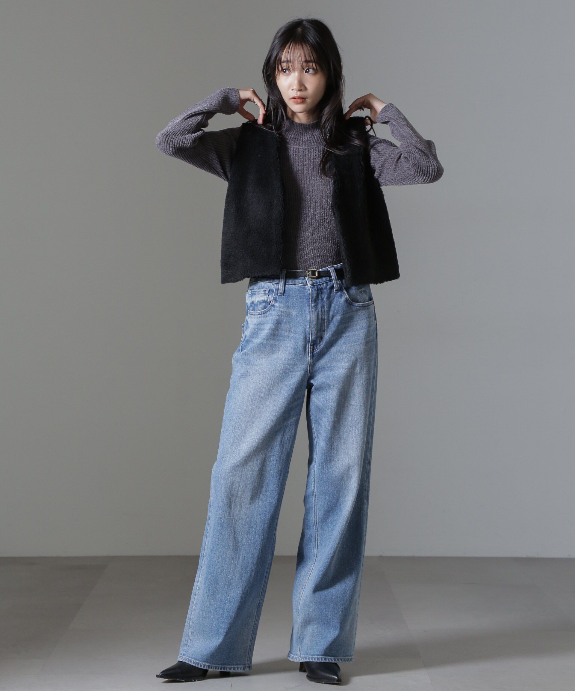 nano･universe「ライトボアクロップドジレ」|テーラードジャケット|