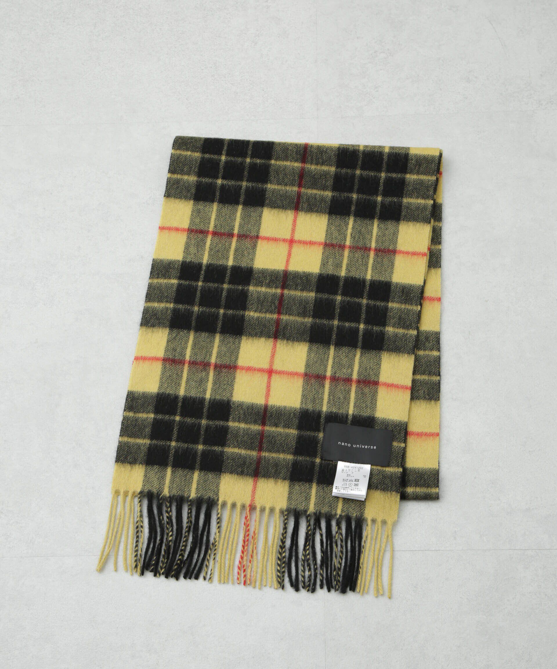 nano･universe「ソフトカシミヤブレンドチェックマフラー」|マフラー|