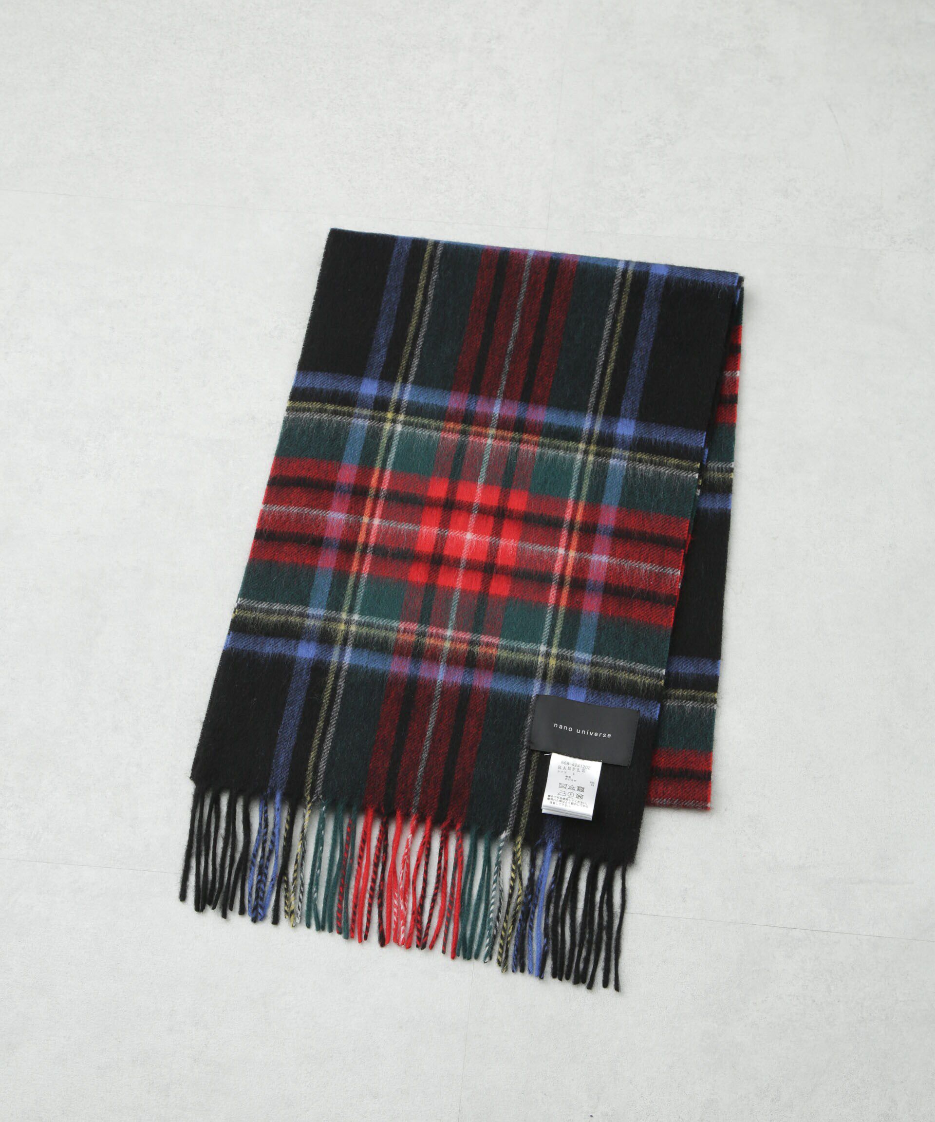 nano･universe「ソフトカシミヤブレンドチェックマフラー」|マフラー|