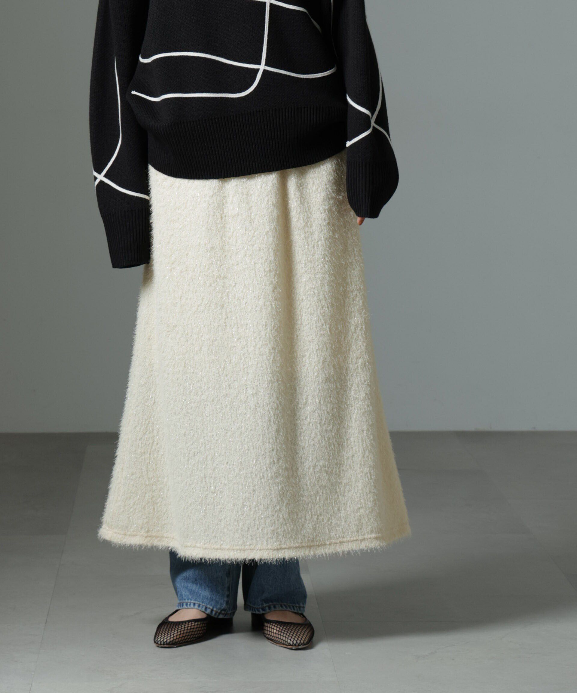 nano･universe「シャギーナロースカート（セットアップ可）」|スカート|