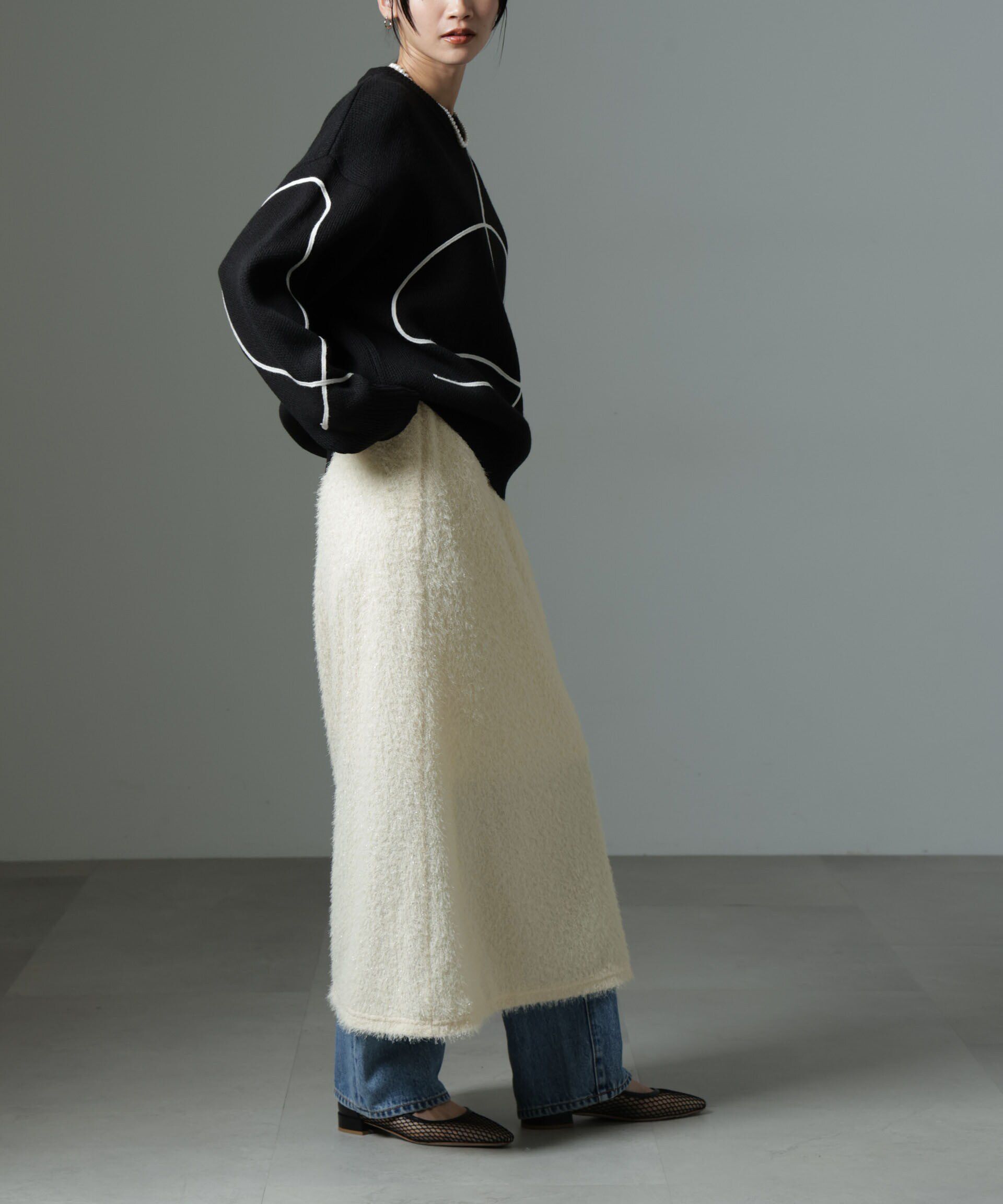 nano･universe「シャギーナロースカート（セットアップ可）」|スカート|